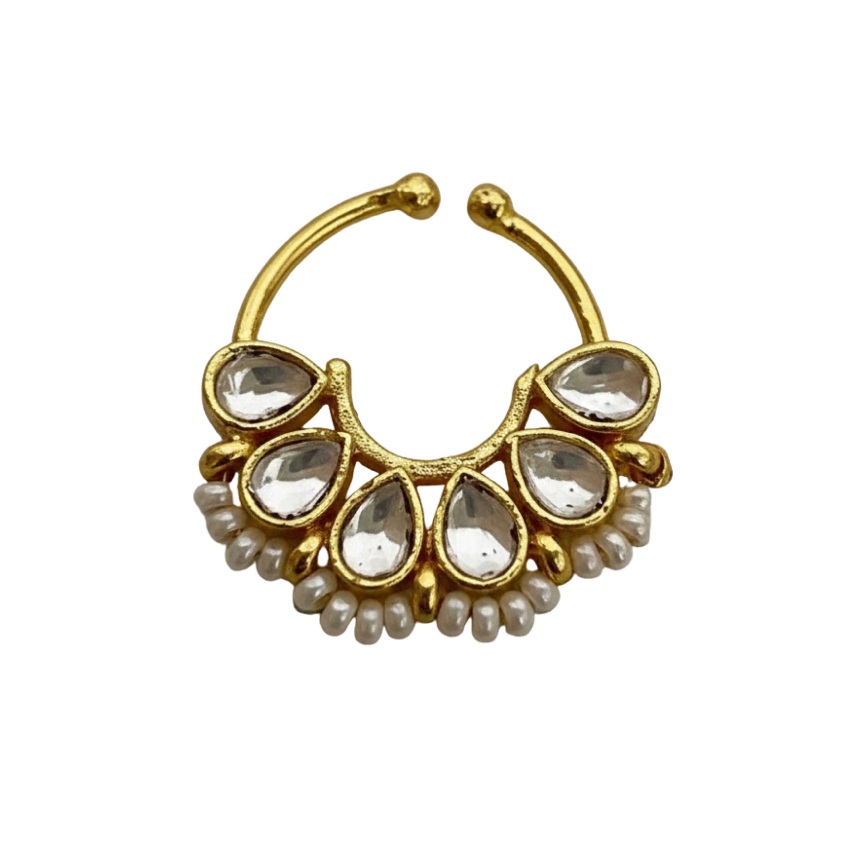 9rock The Radiant Kundan Nose Accessory - kundan Jewellery