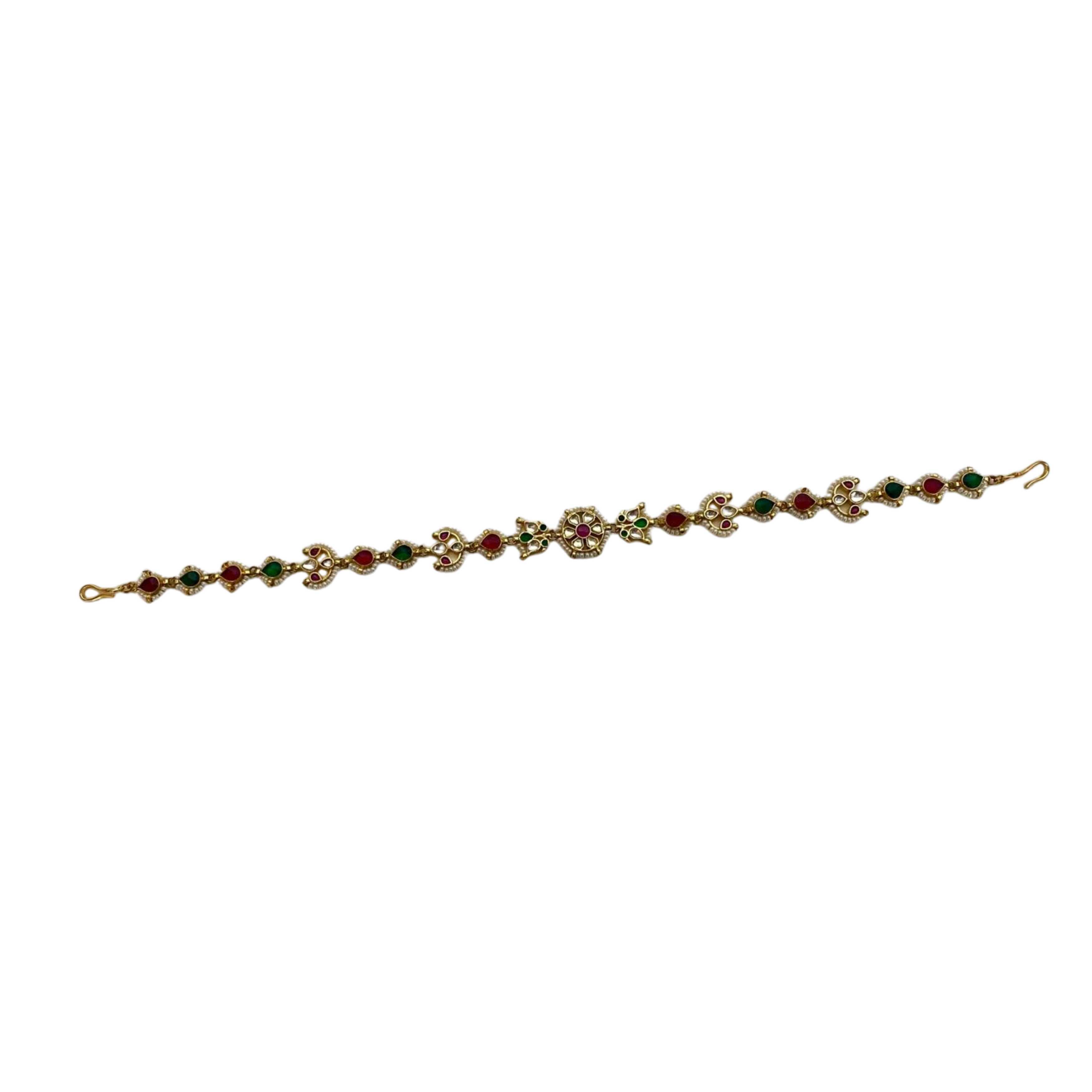 9rock The Royal Emerald Kundan Mathapatti - kundan Jewellery