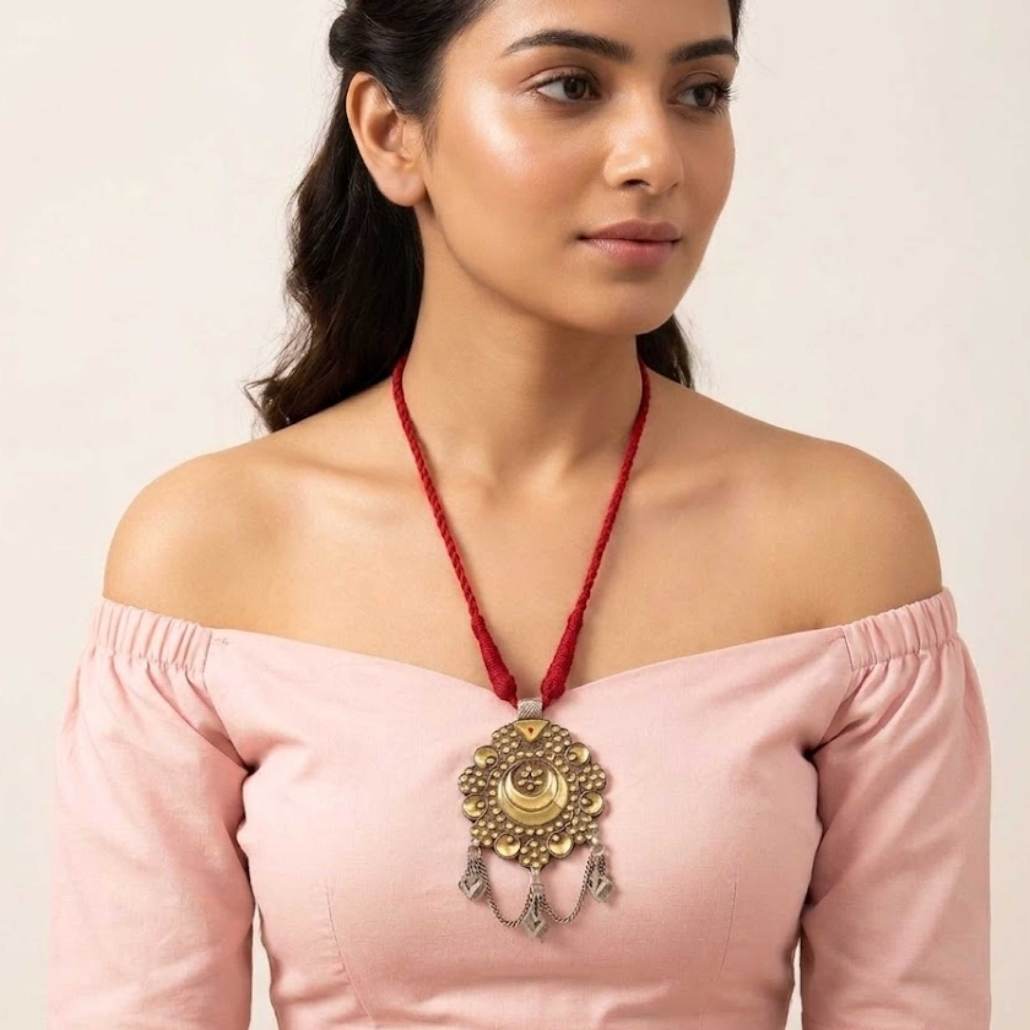 9rock The Crimson Moon Long Necklace - pure silver Jewellery