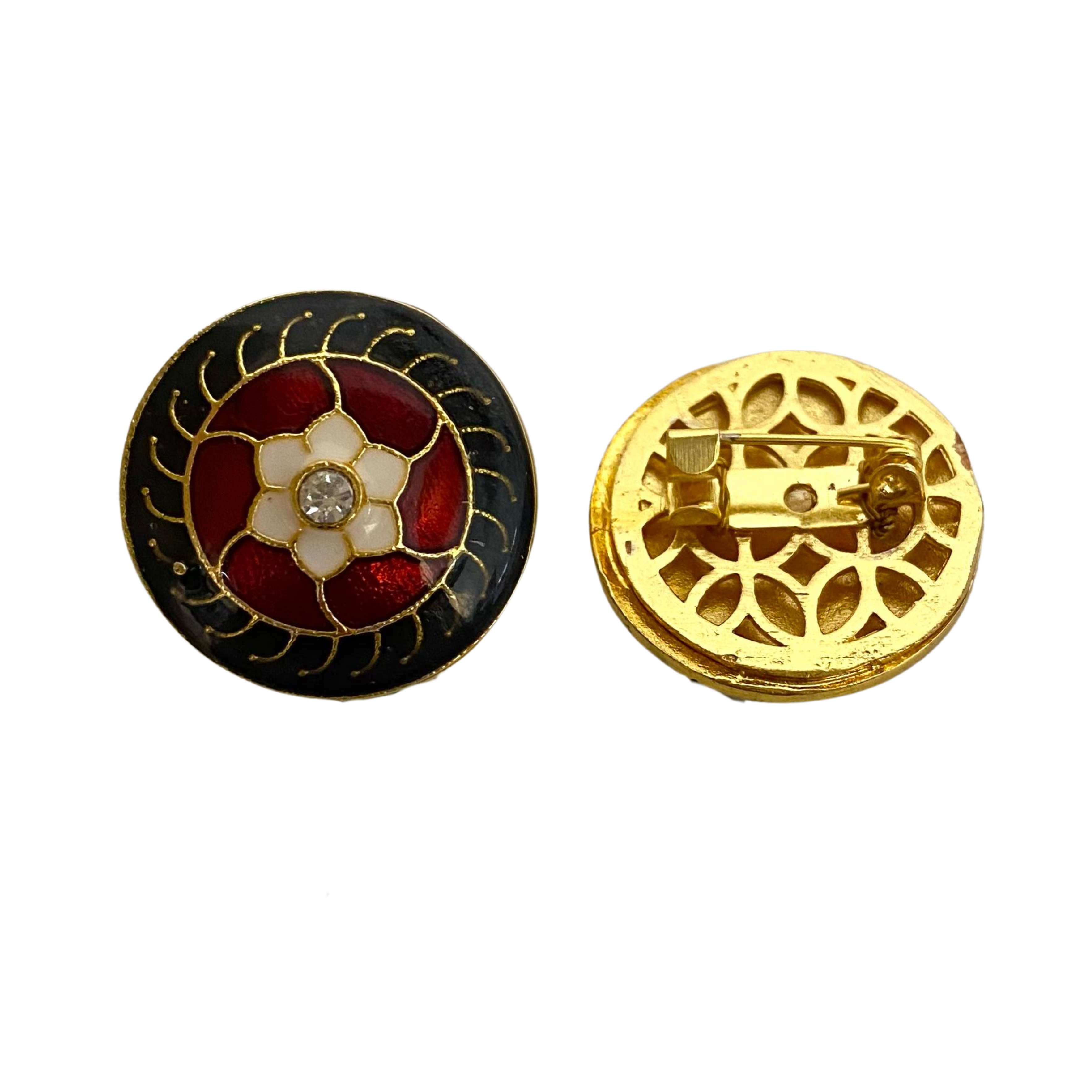 9rock The Crimson Bloom Brooch - fusion Jewellery