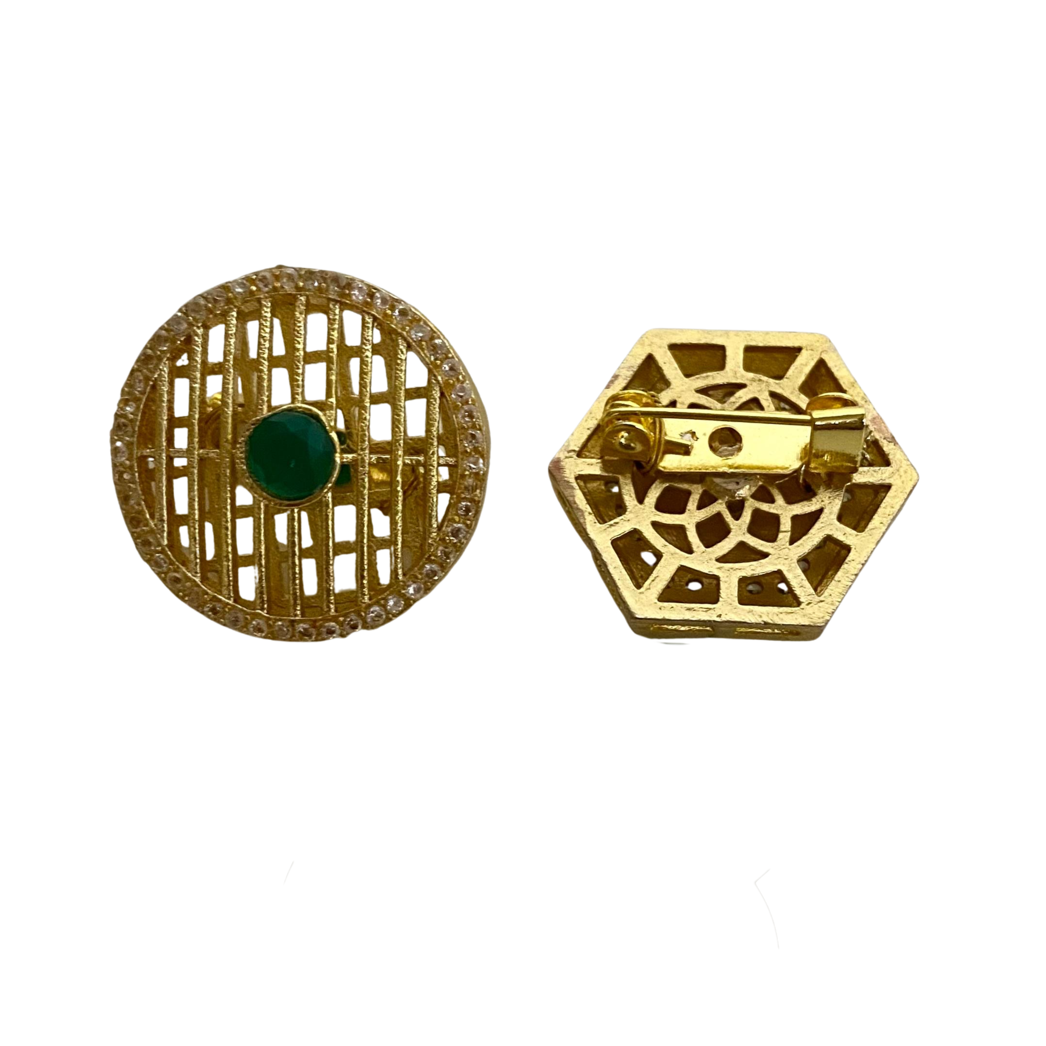 9rock The Verdant Lattice Brooch - fusion Jewellery