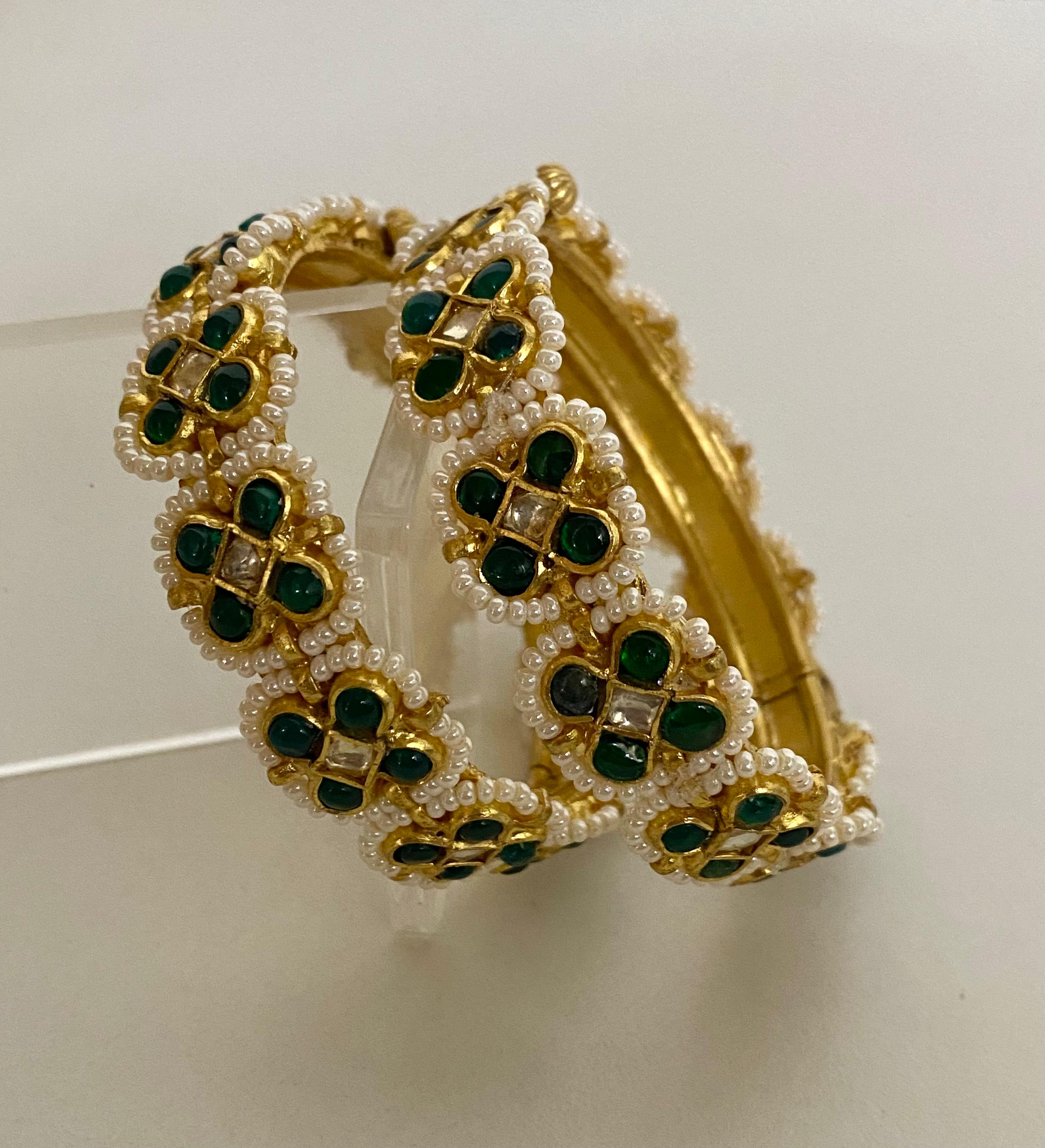 9rock Emerald Bloom Pure Silver Bangles - pure silver Jewellery