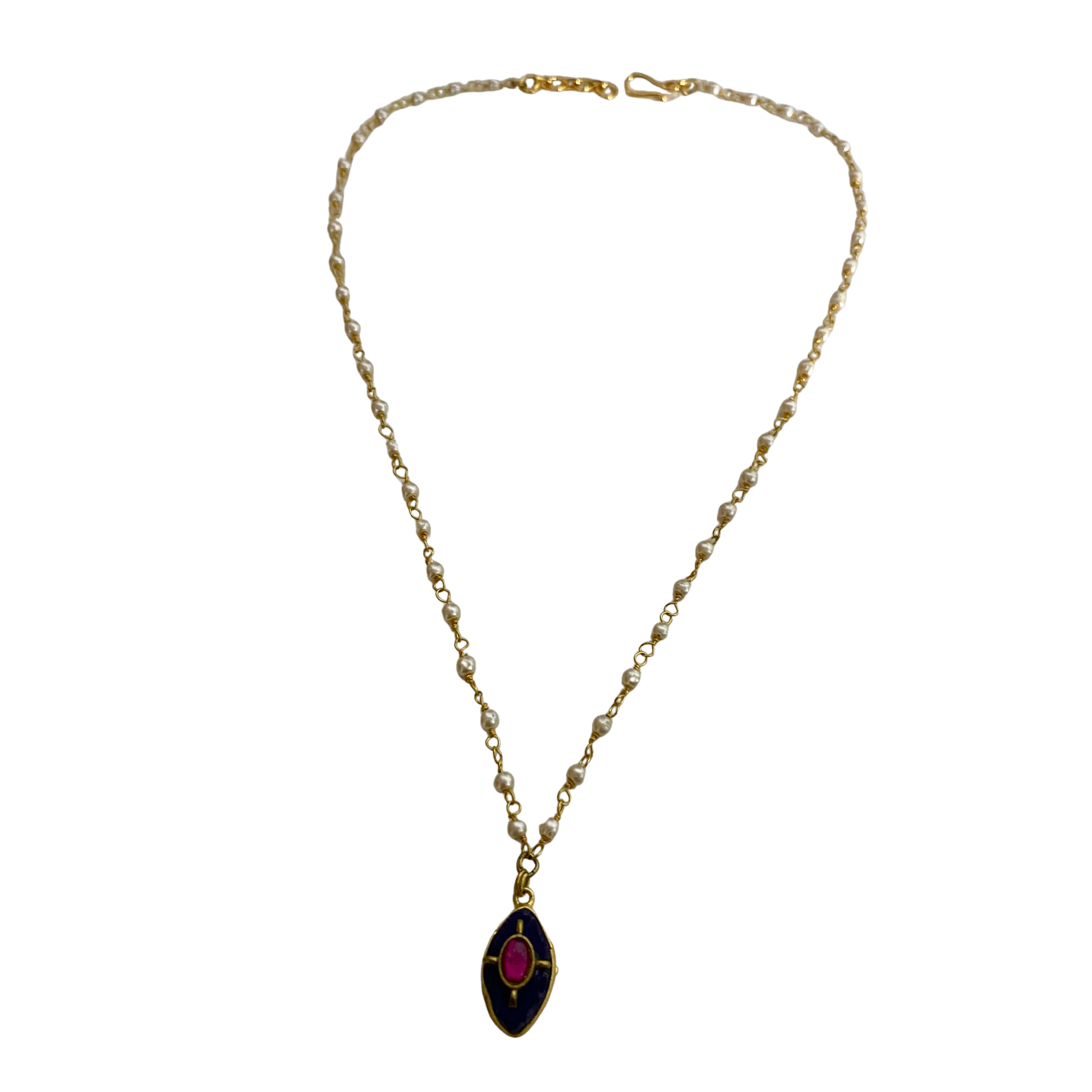 9rock The Ruby Bloom Kundan Long Necklace - kundan Jewellery