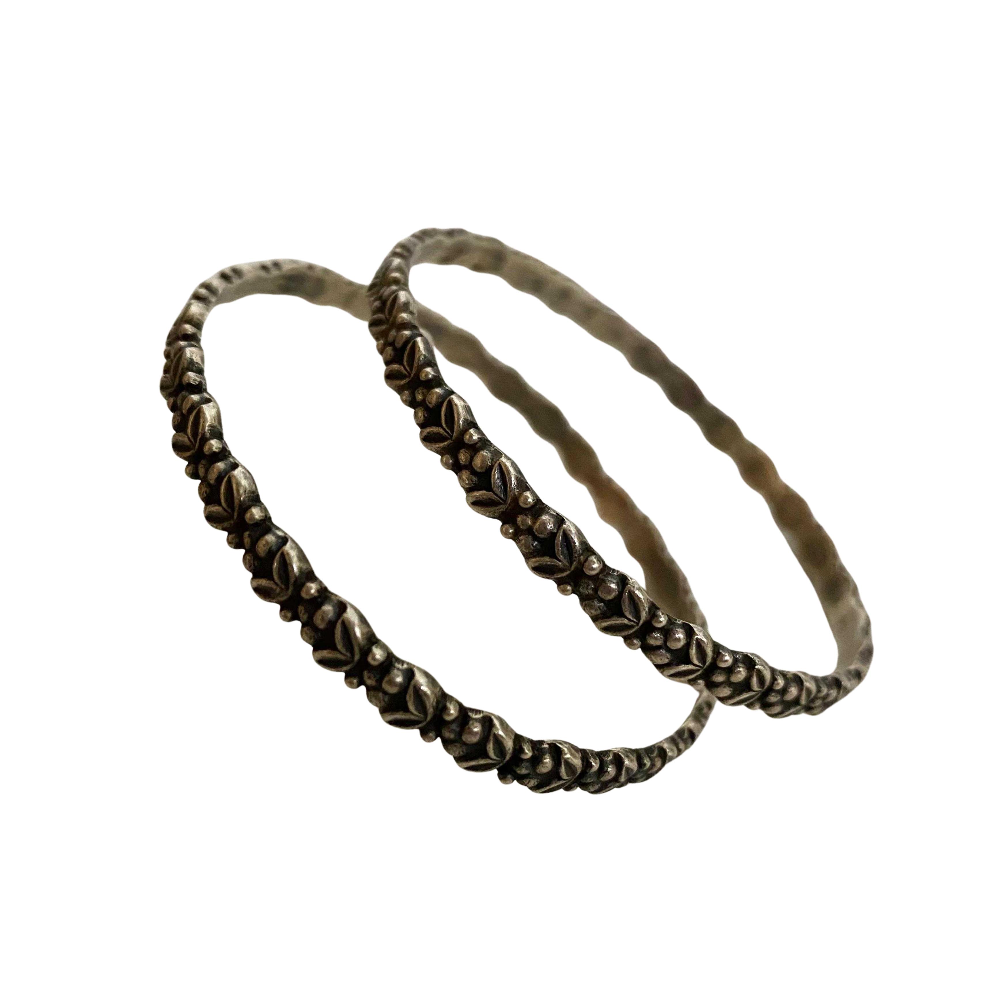 9rock The Sterling Bloom Bangles - pure silver Jewellery