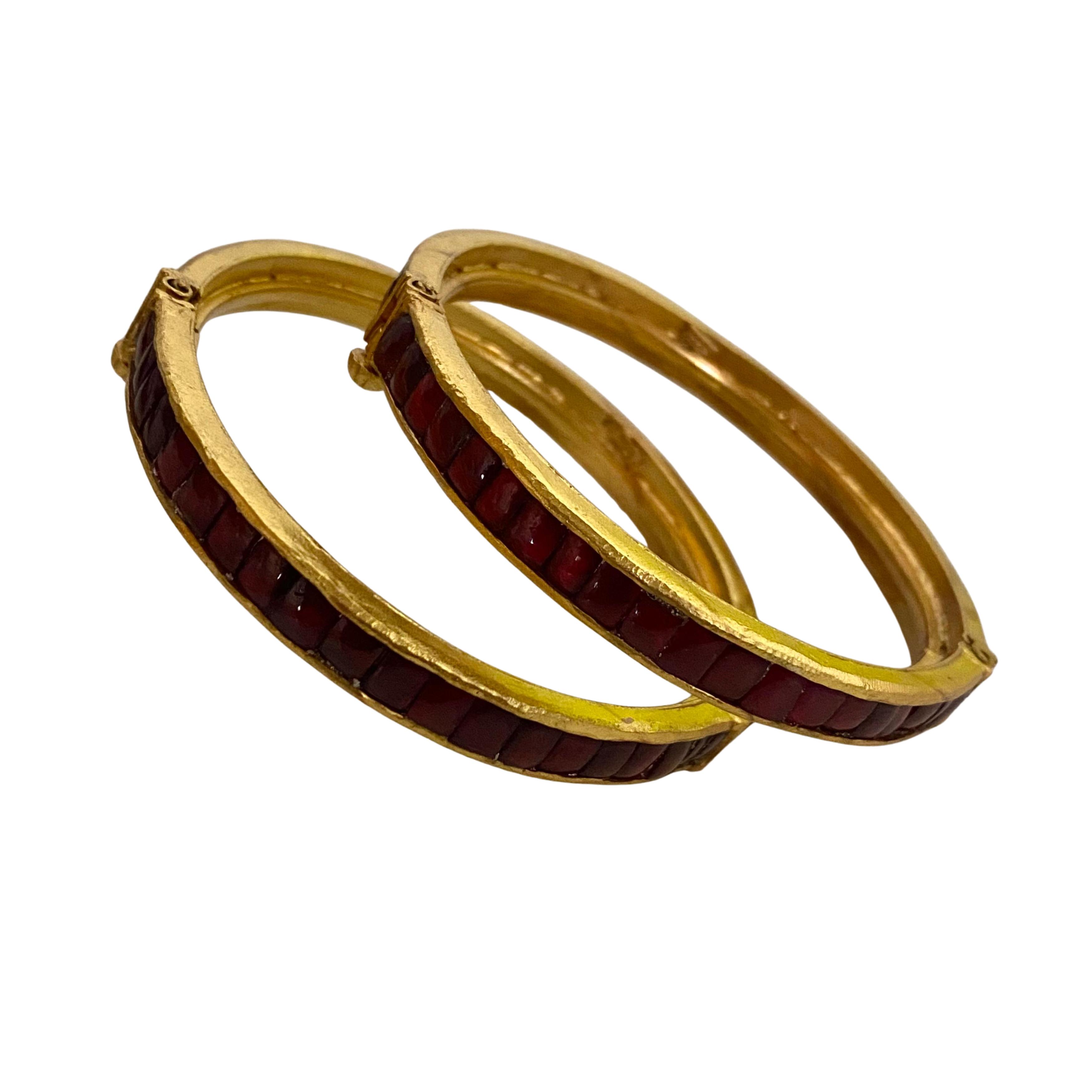 9rock The Garnet Lattice Bangles - pure silver Jewellery