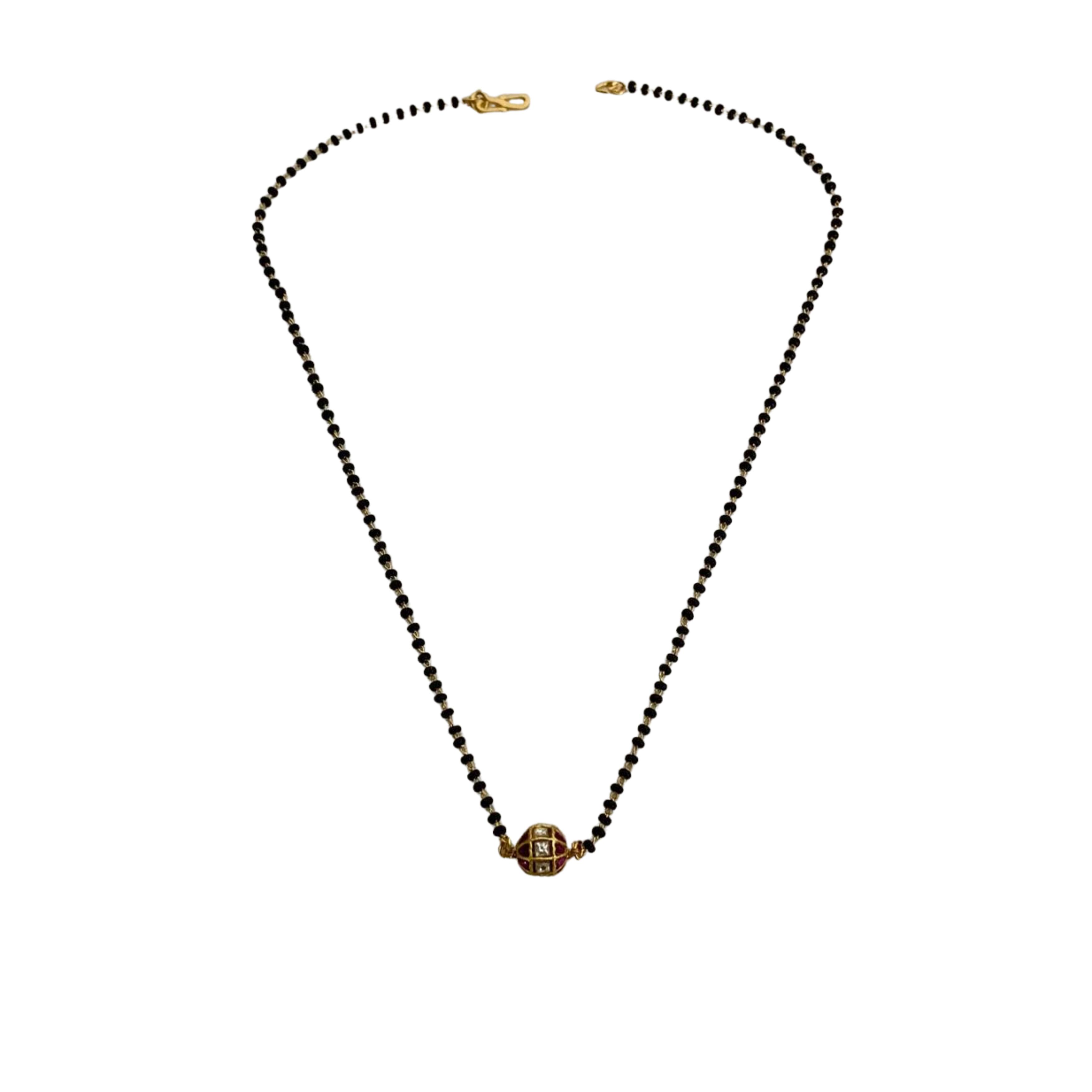 9rock The Imperial Ruby Kundan Long Necklace - kundan Jewellery