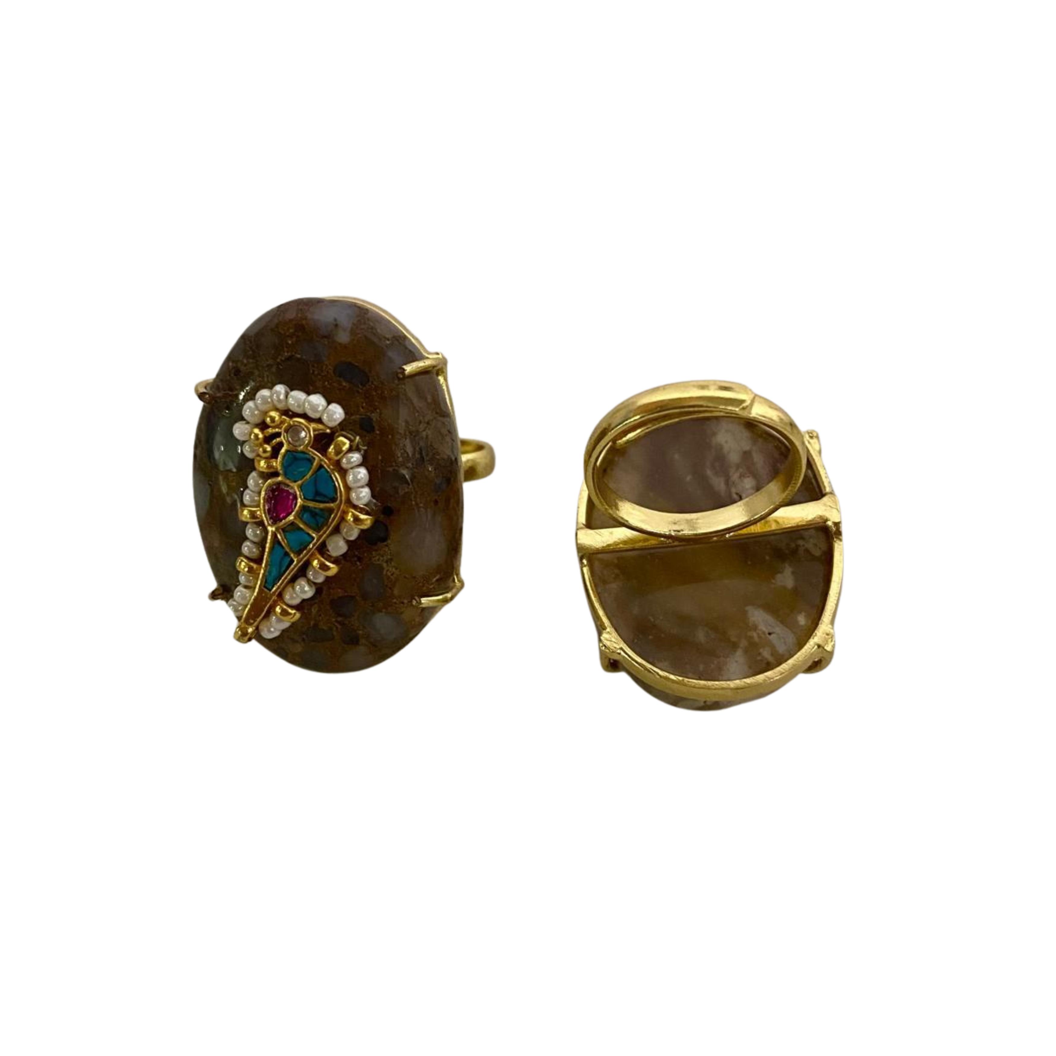 9rock The Rustic Earth Fusion Ring - fusion Jewellery