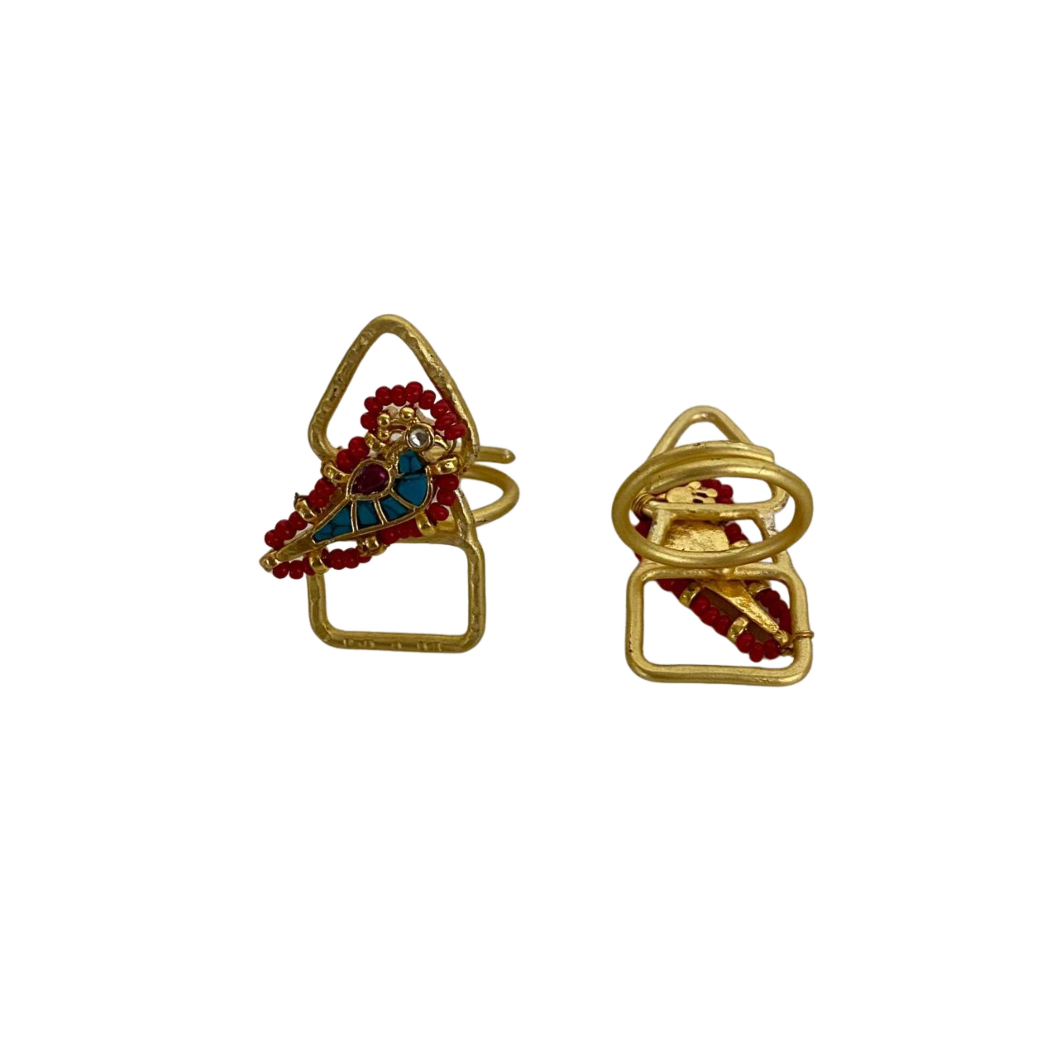 9rock The Gilded Bird Beaded Ring - fusion Jewellery