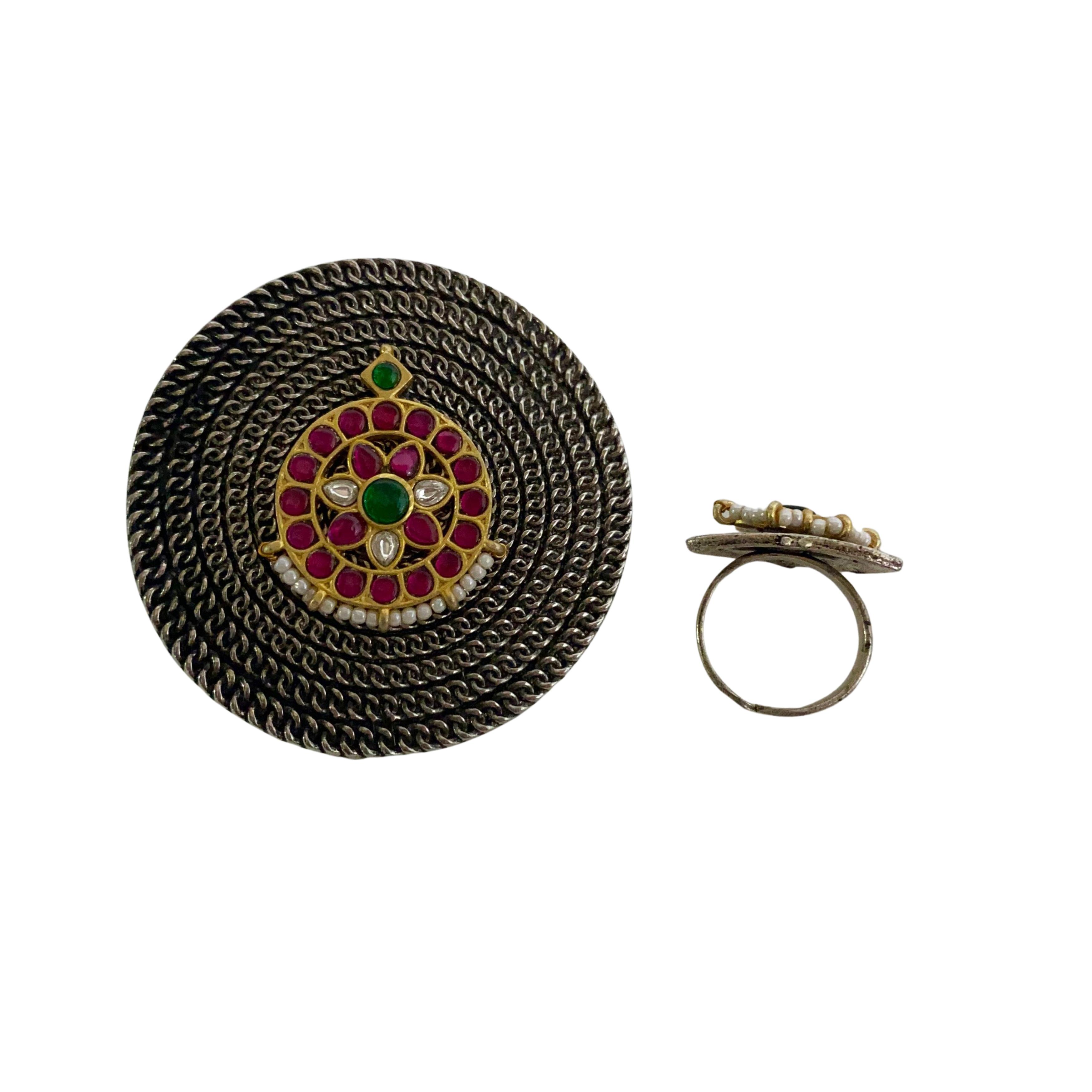 9rock The Opulent Bloom Fusion Ring - fusion Jewellery