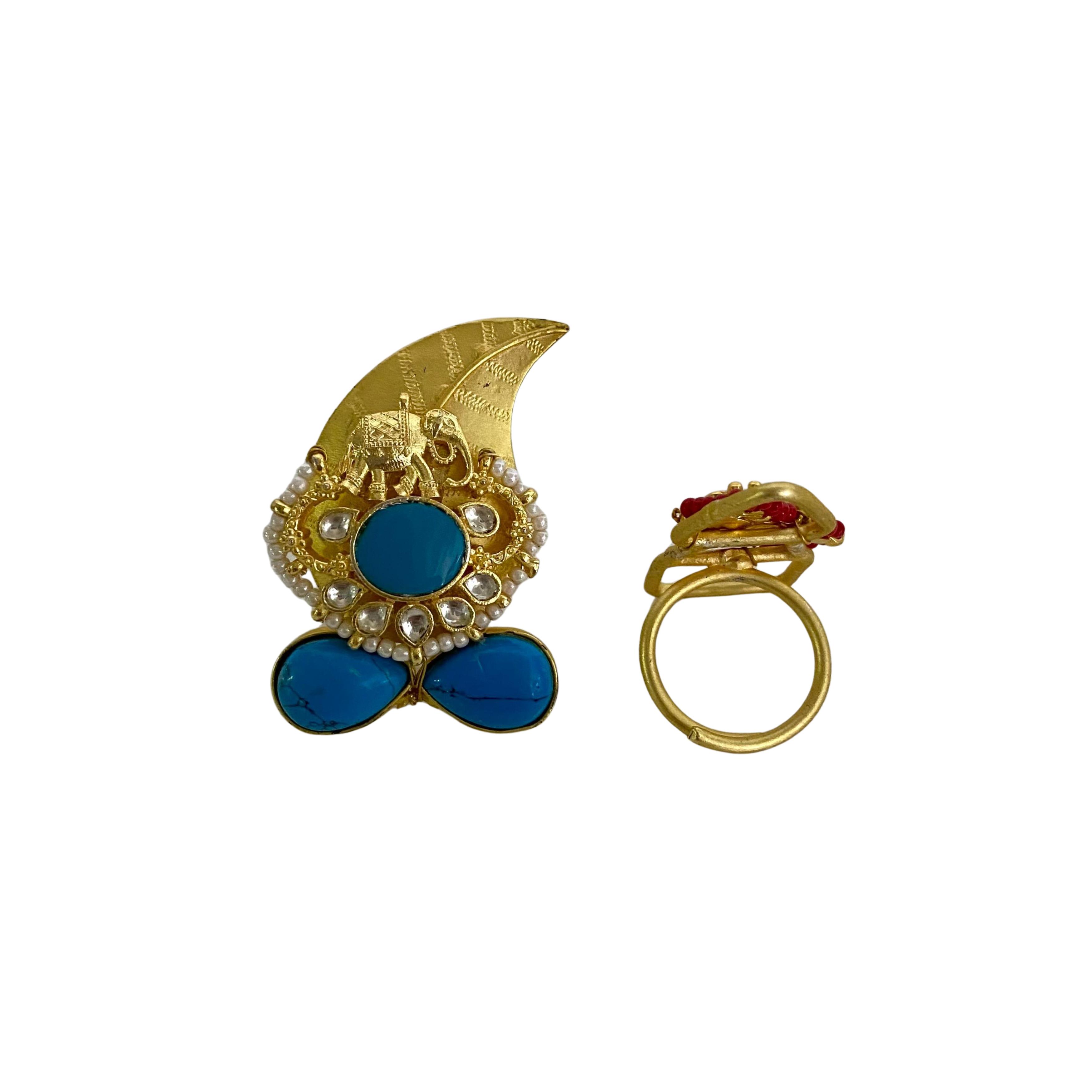9rock The Elephant Turquoise Fusion Ring - fusion Jewellery