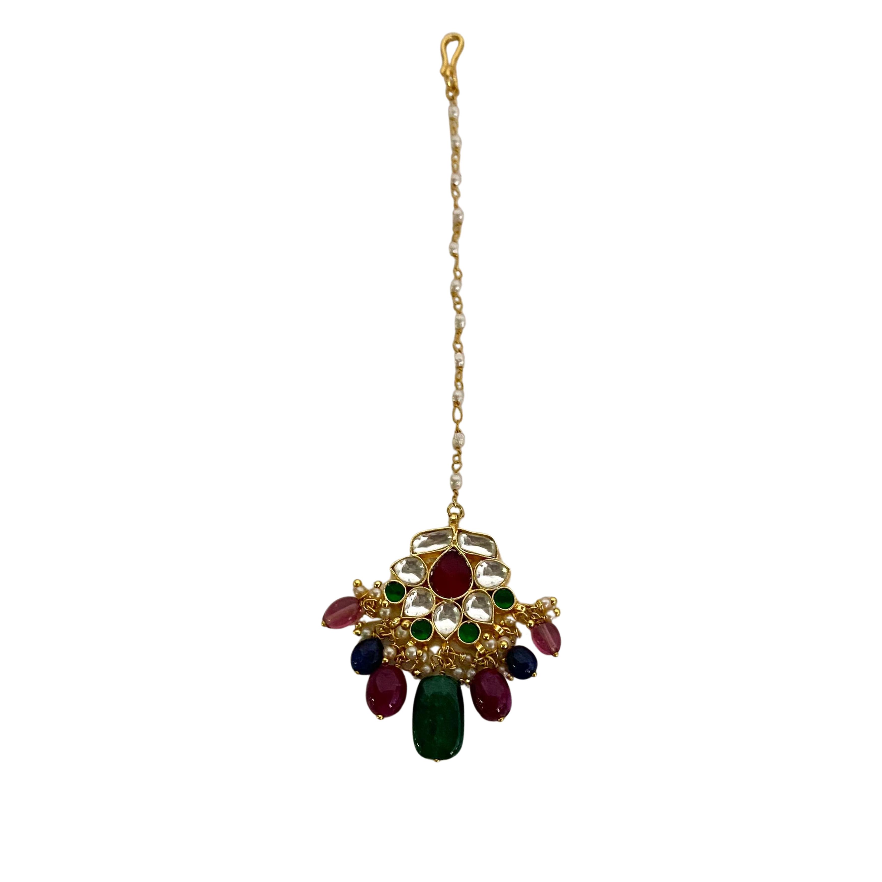 9rock The Regal Gemstone Kundan Tika - kundan Jewellery