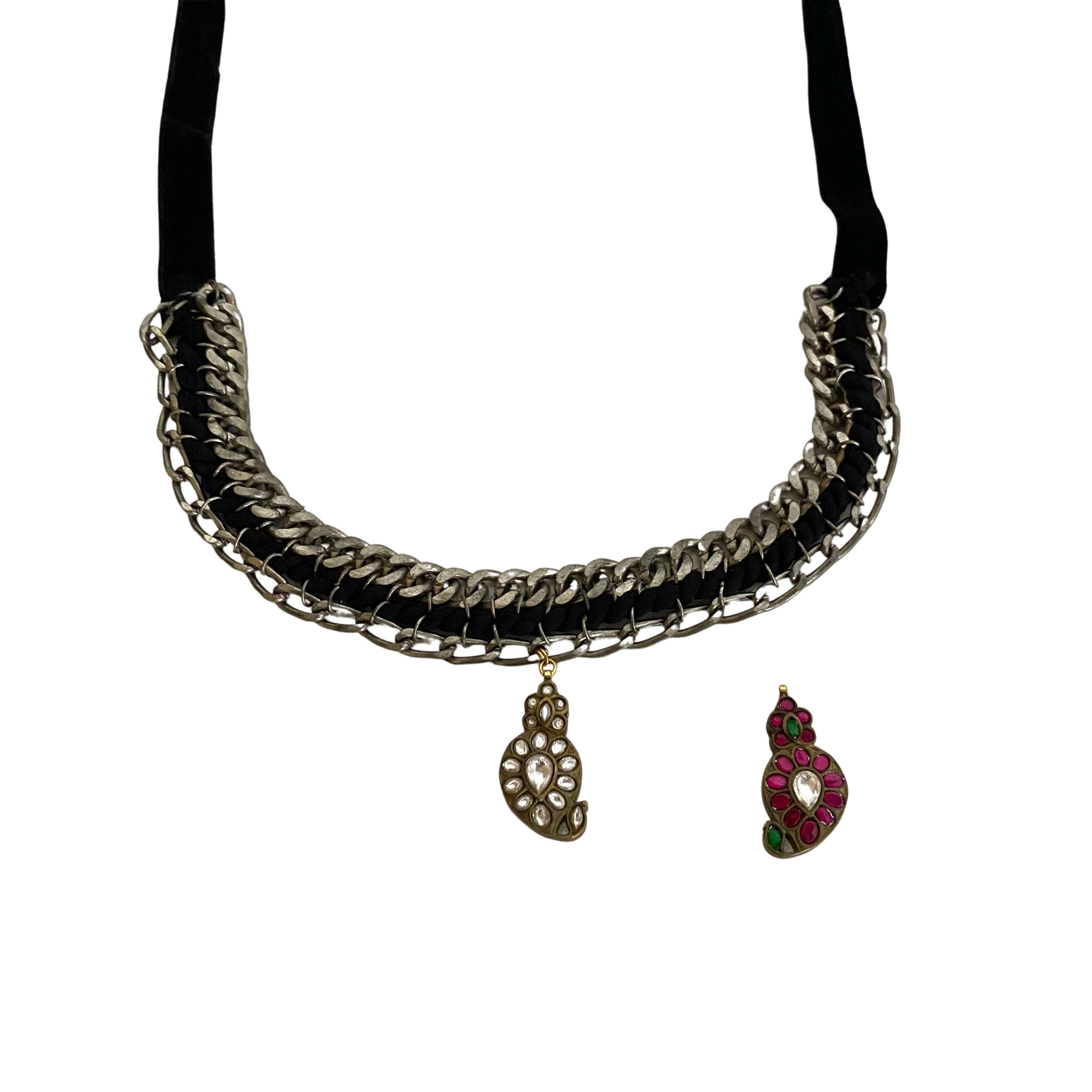 9rock The Radiant Kundan Short Necklace Set - kundan Jewellery