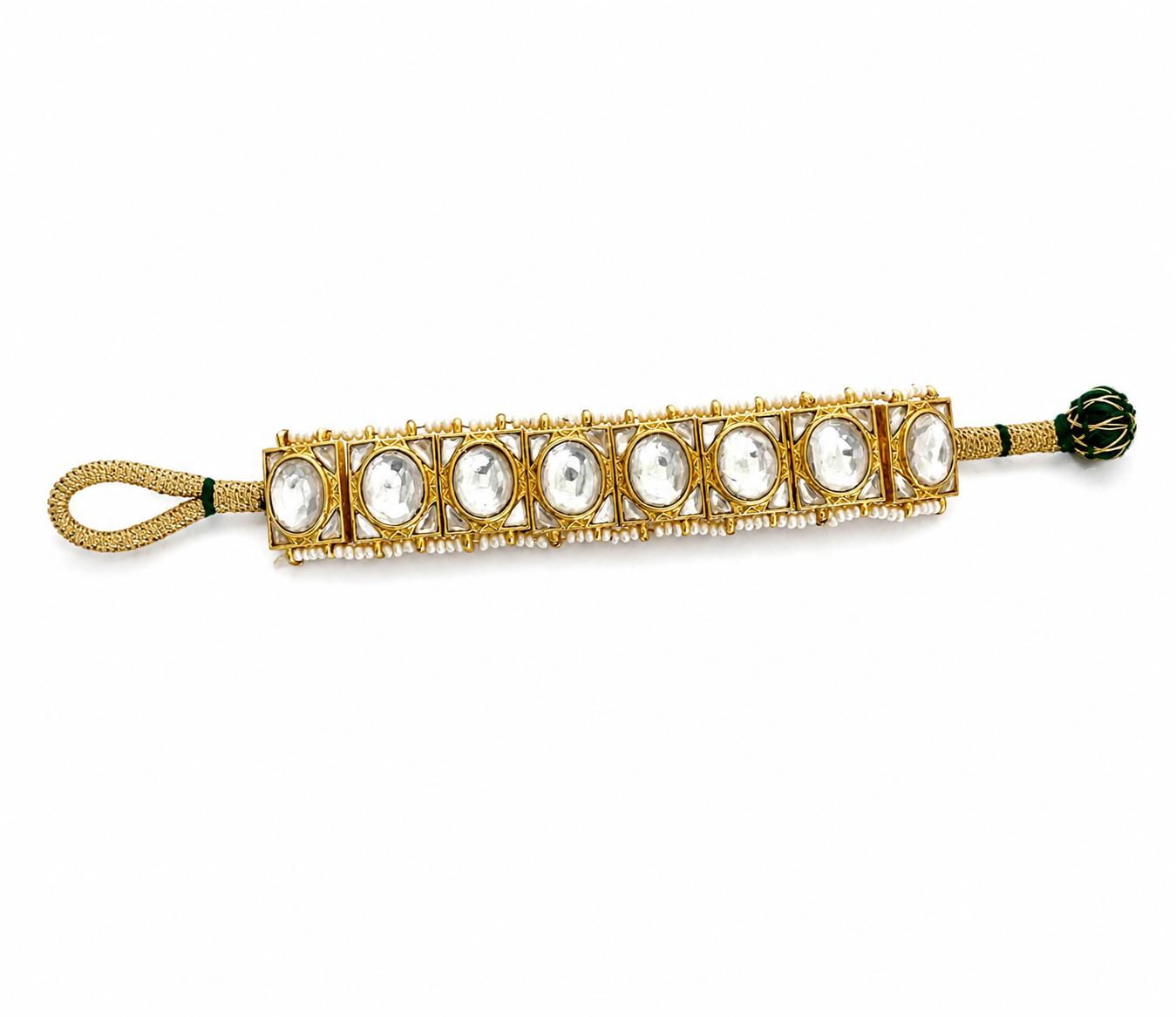 9rock Kundan Gemstone Bracelet - kundan Jewellery