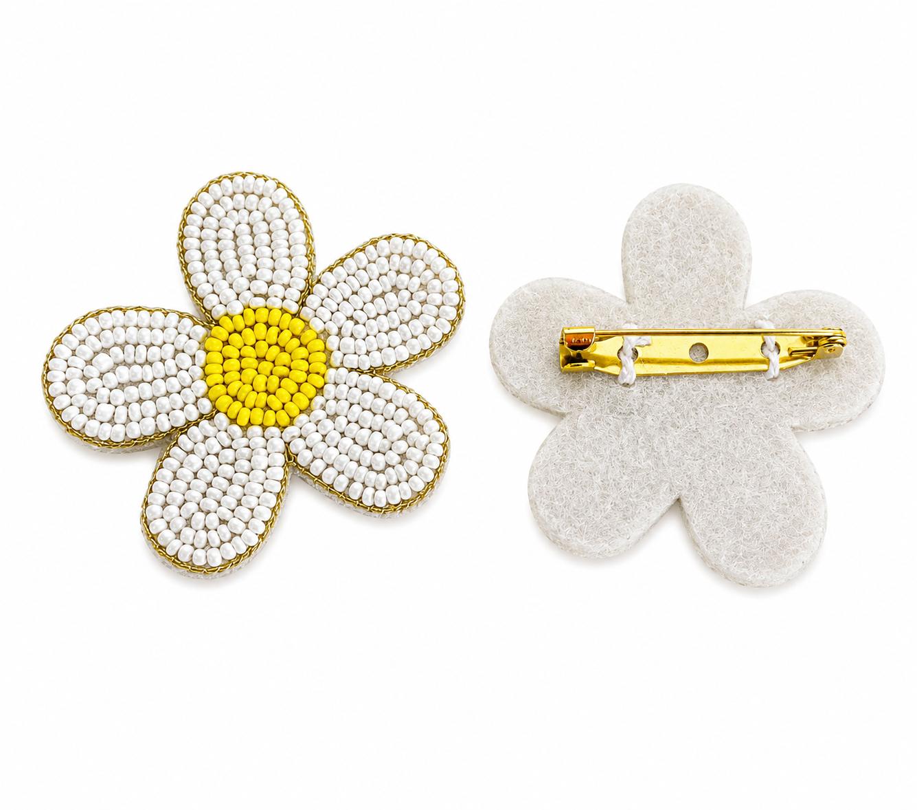 9rock Daisy Bloom Beaded Brooch - fashion Jewellery