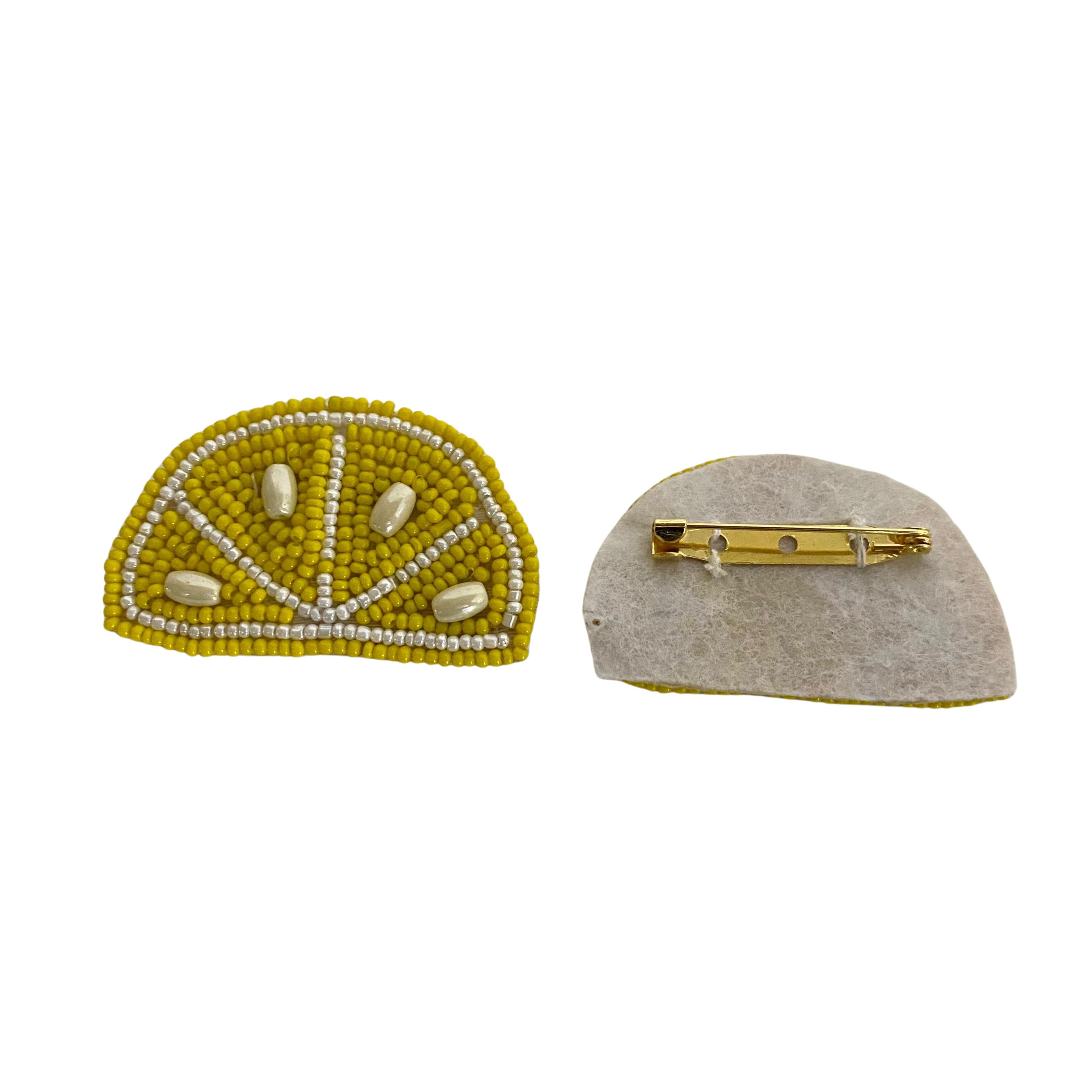 9rock The Citrus Slice Beaded Brooch - fashion Jewellery