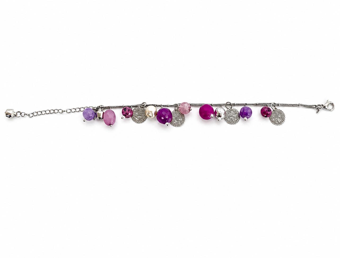9rock Ornate Purple Charm Bracelet - fashion Jewellery