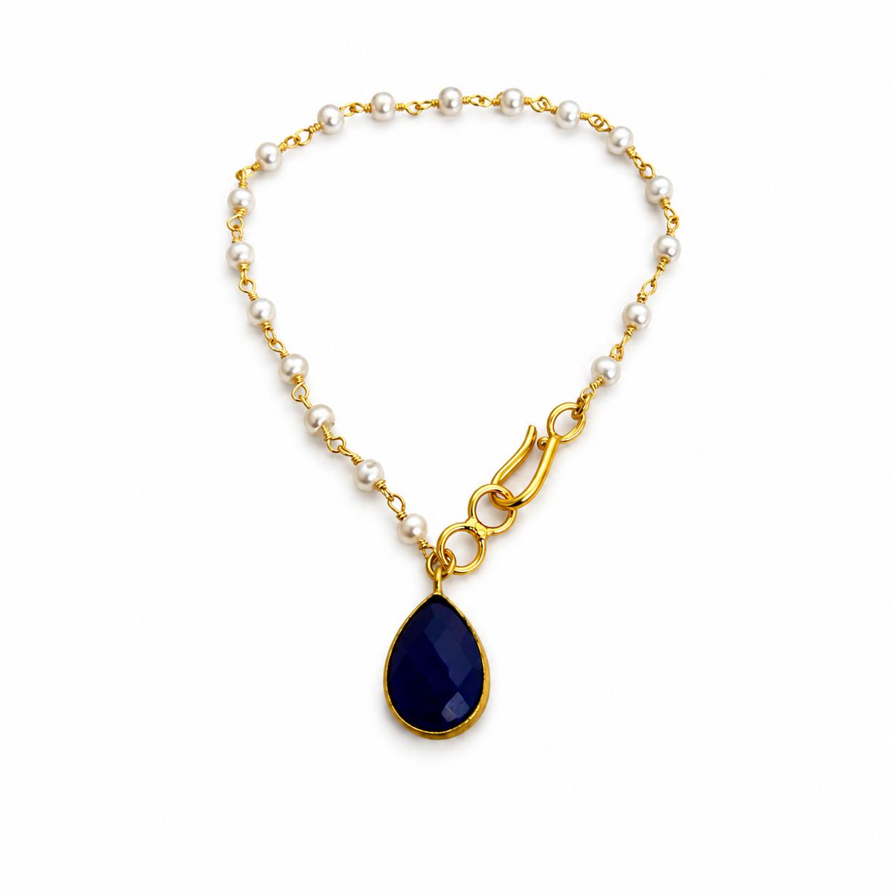 9rock The Azure Tear Pearl Bracelet - fashion Jewellery