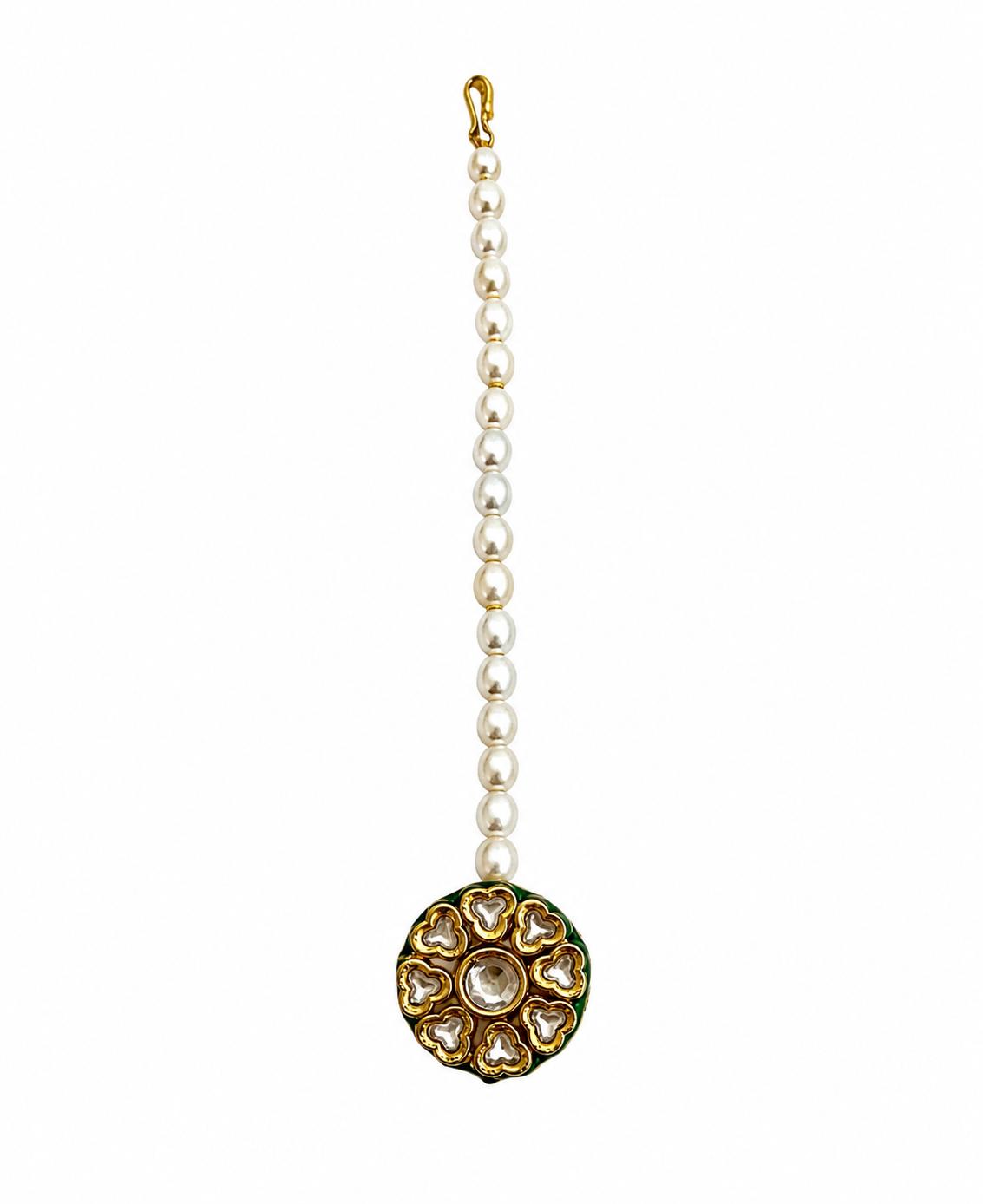 9rock The Ivory Kundan Tika - kundan Jewellery