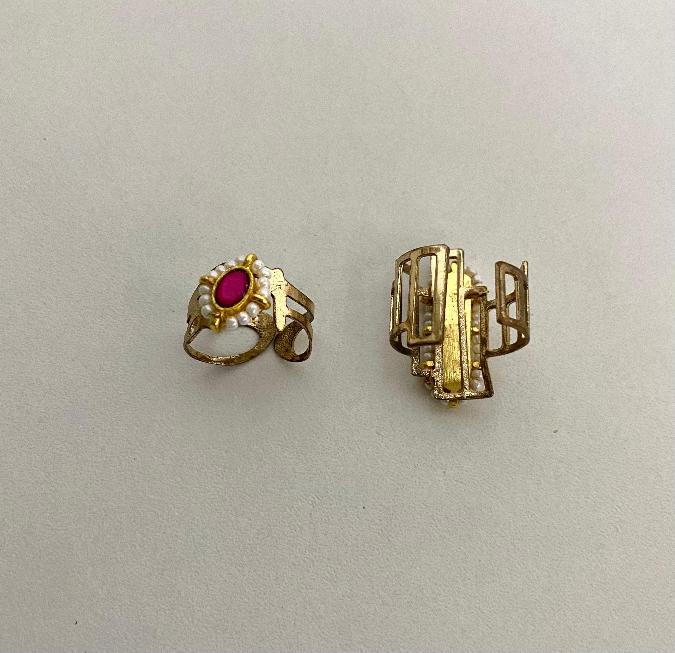 9rock The Kundan Geometric Ring - kundan Jewellery