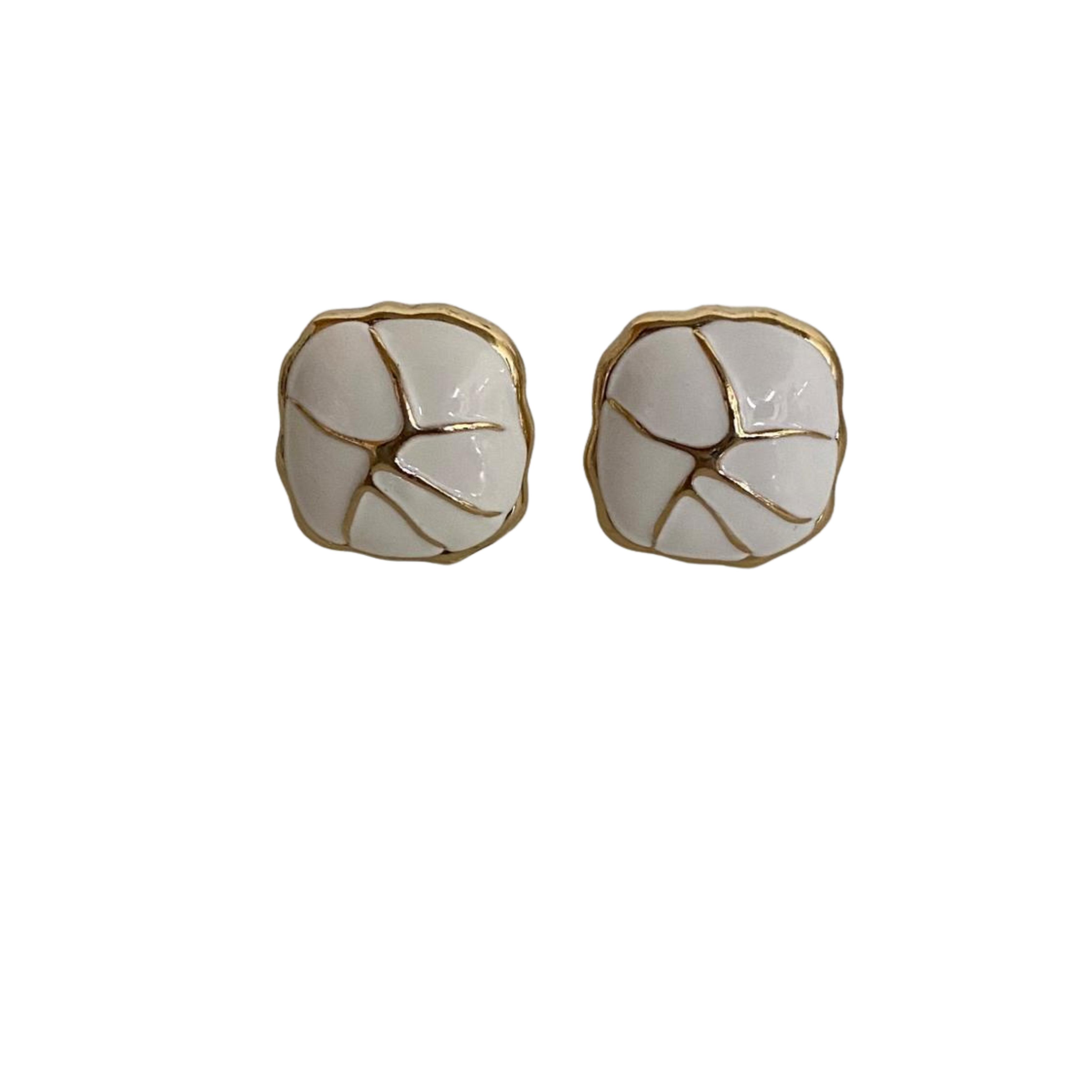 Gilded Petal Diamond Earrings