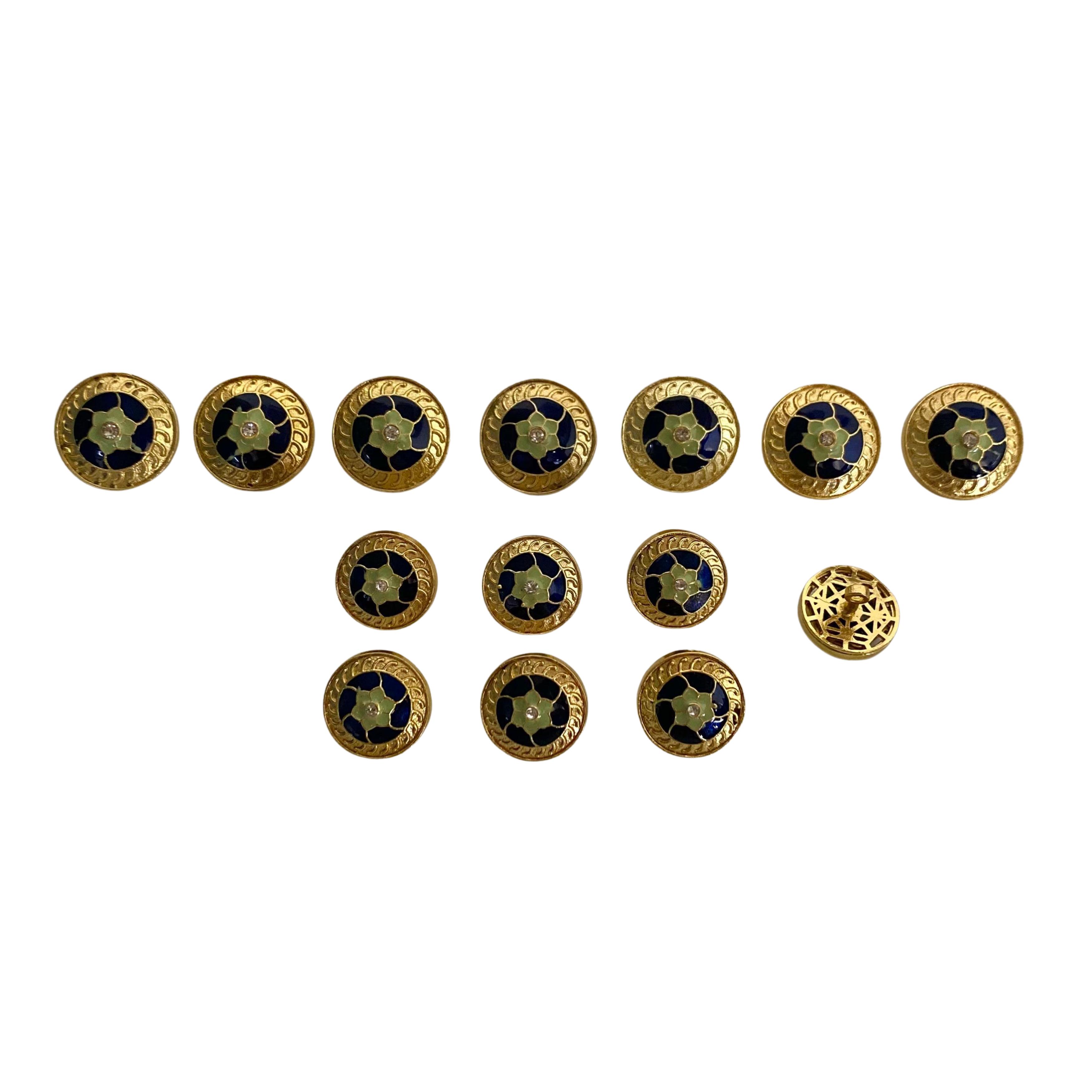 9rock The Opulent Floral Alloy Buttons - alloy Jewellery
