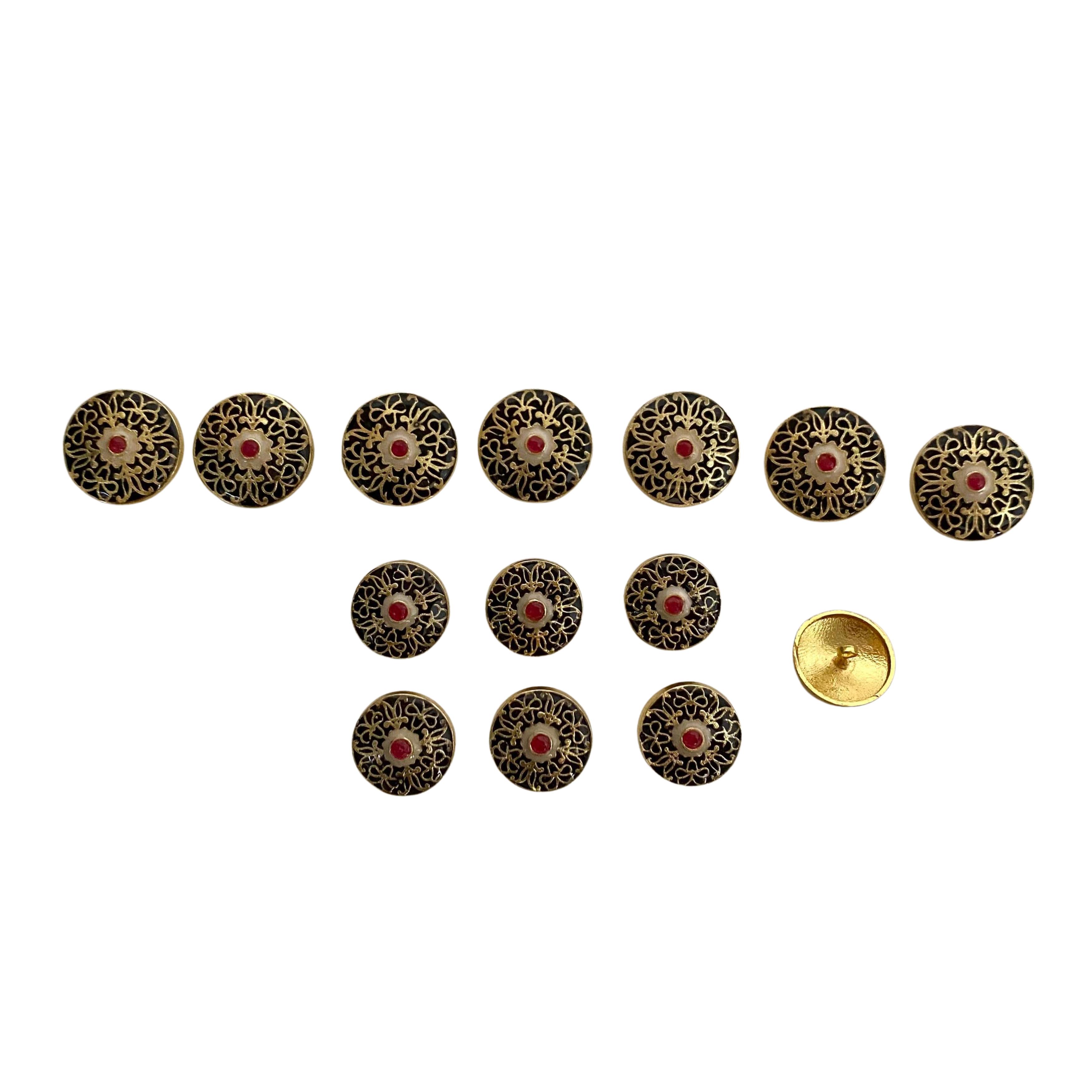 9rock The Regal Bloom Alloy Buttons - alloy Jewellery