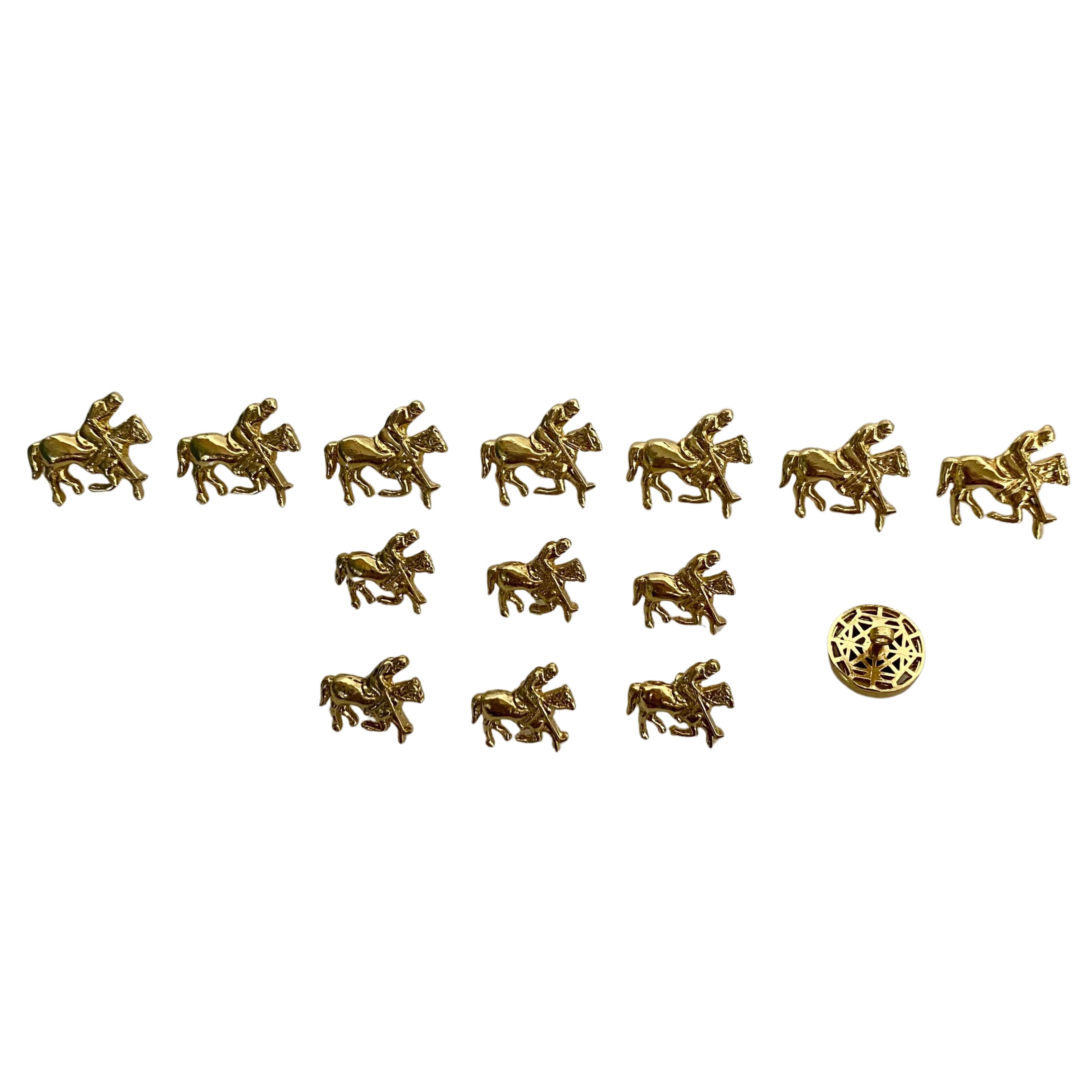 9rock The Equestrian Riders Alloy Buttons - alloy Jewellery