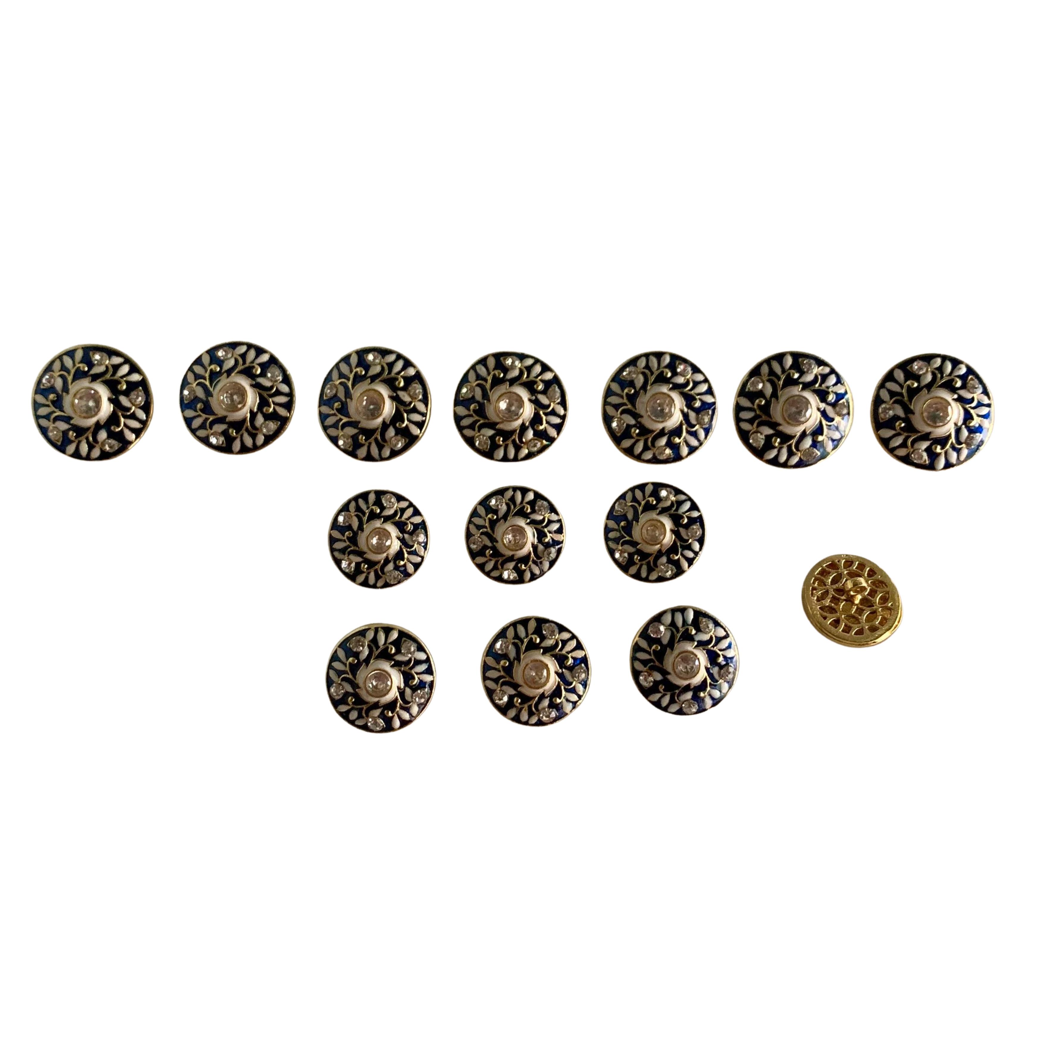 9rock Ornate Enamel Buttons - alloy Jewellery