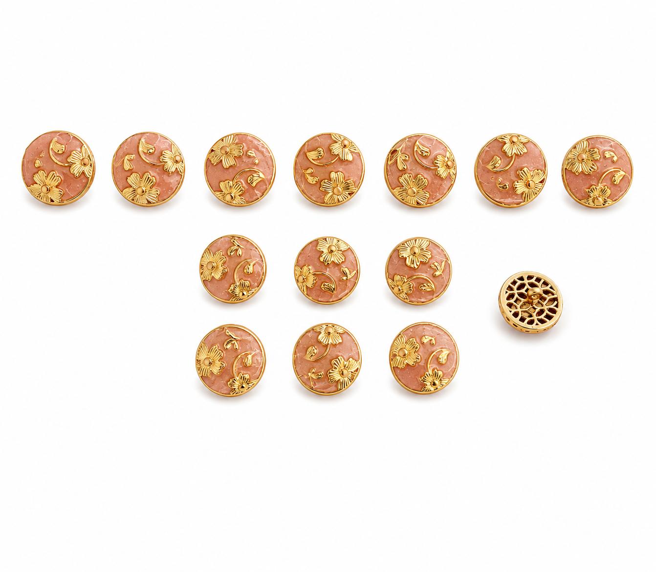 9rock Floral Alloy Buttons - alloy Jewellery