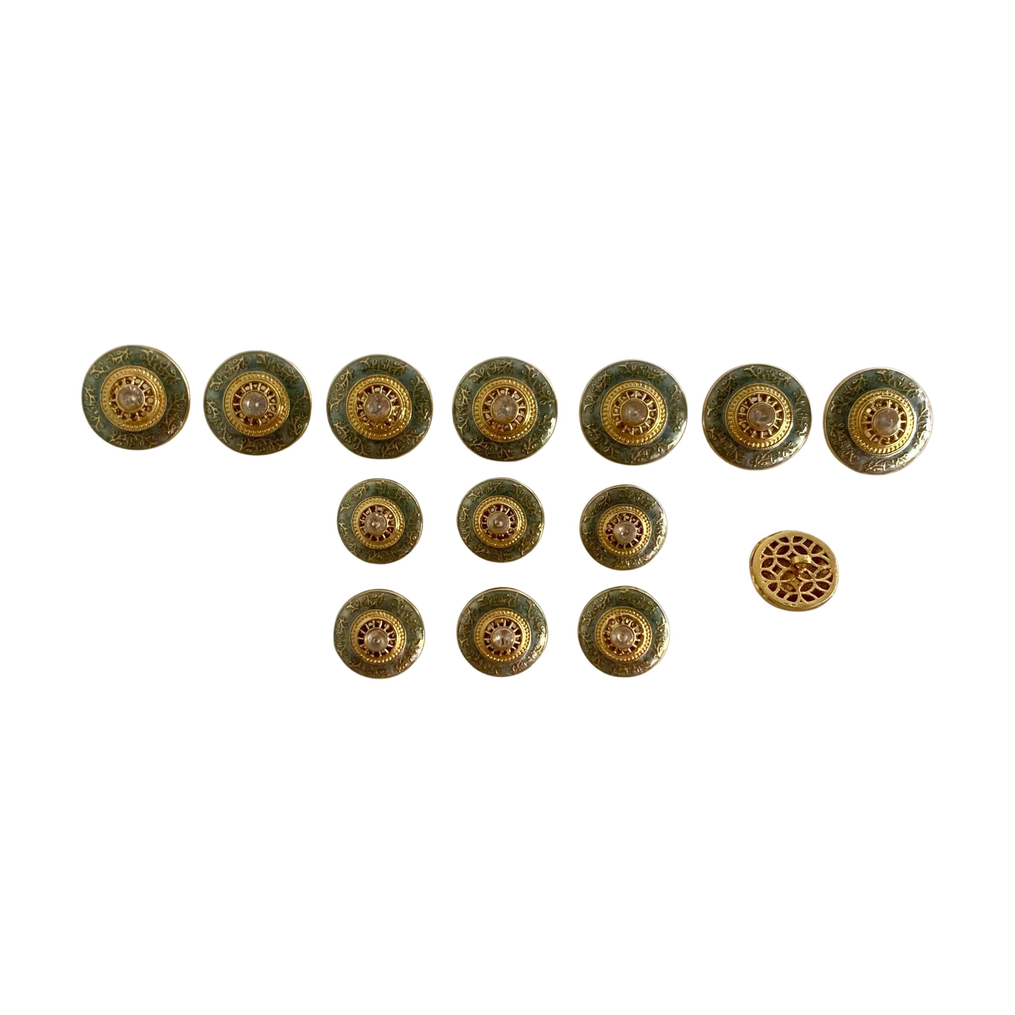 9rock The Regal Patterned Alloy Buttons - alloy Jewellery
