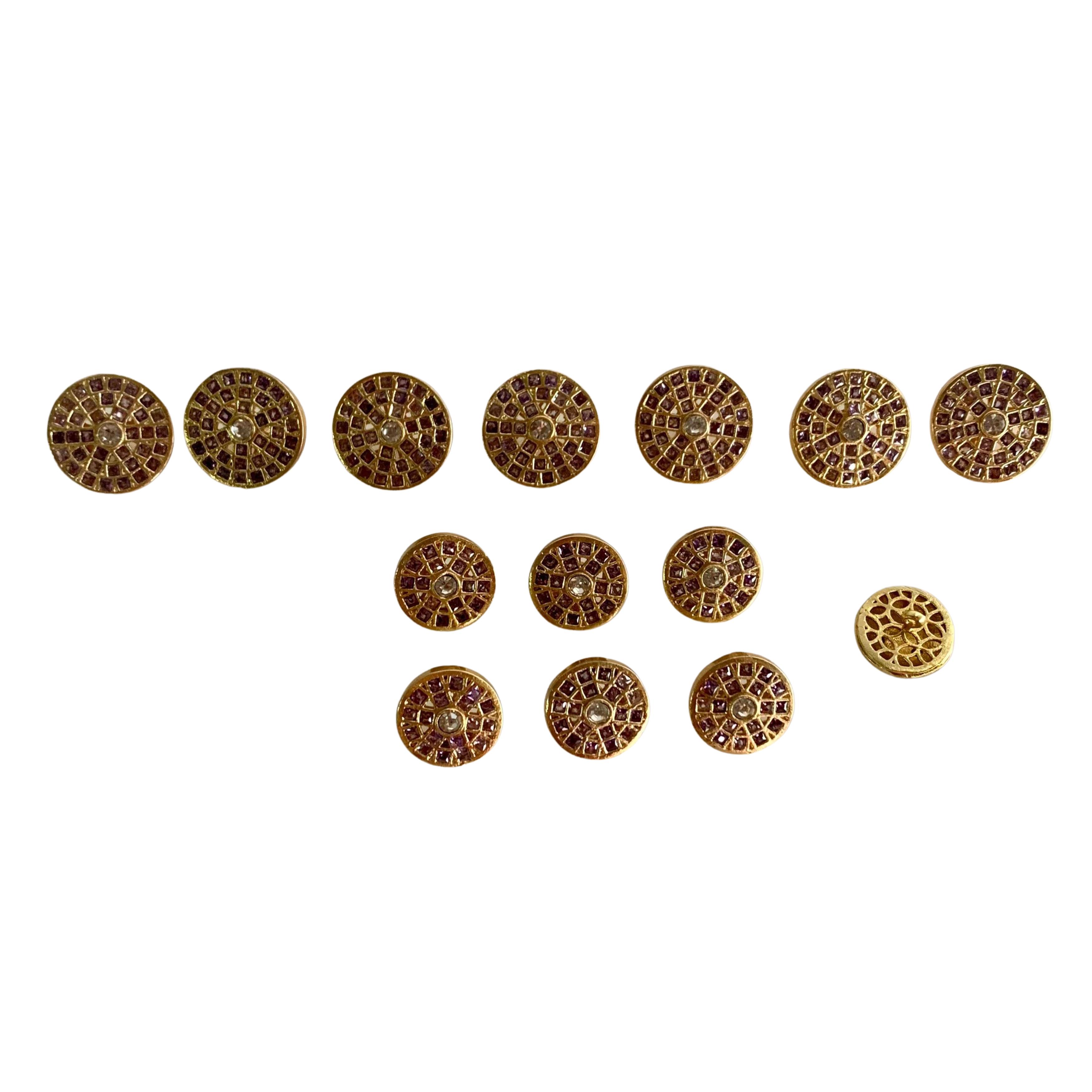 9rock The Golden Ruby Mosaic Buttons - alloy Jewellery