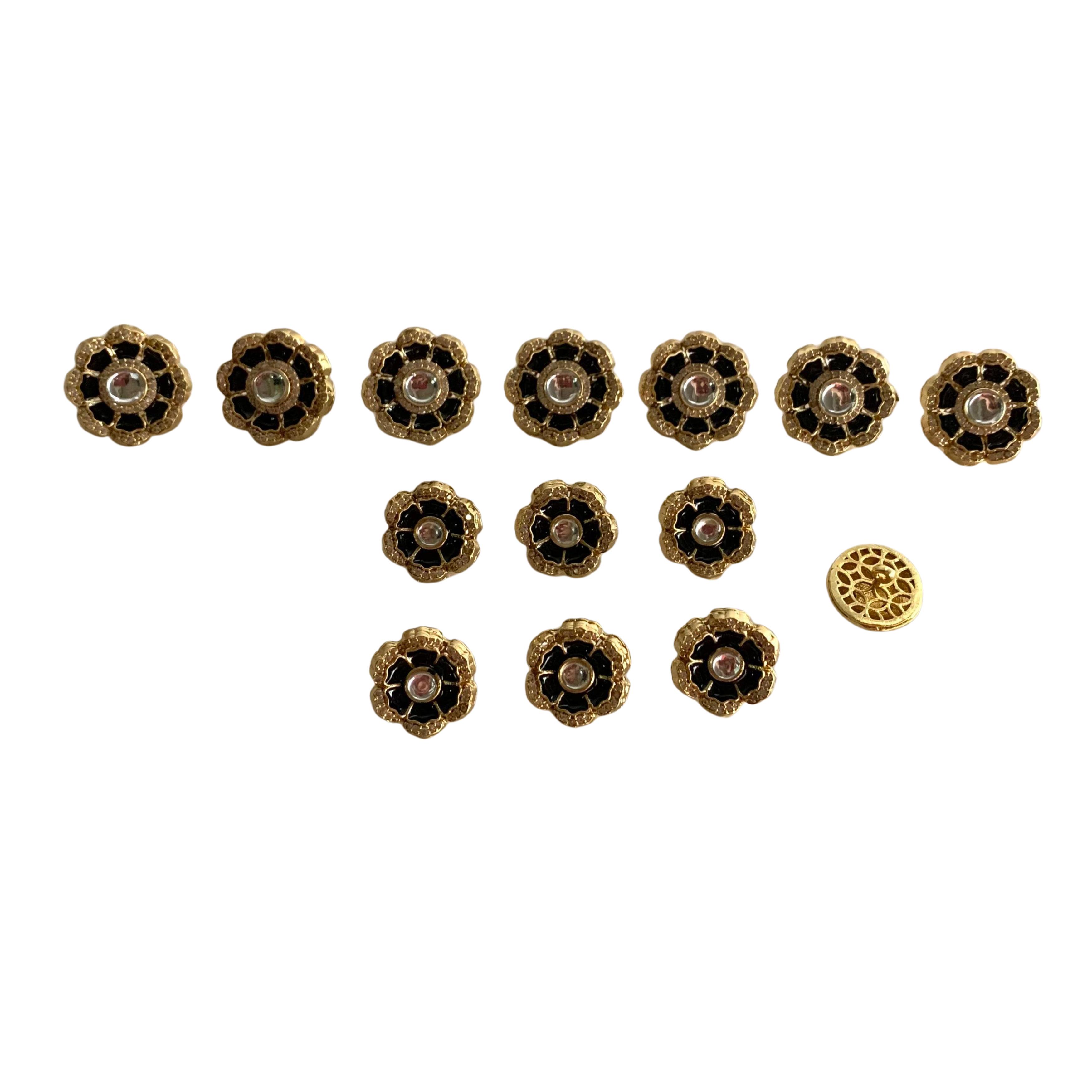 9rock Antique Floral Alloy Buttons - alloy Jewellery