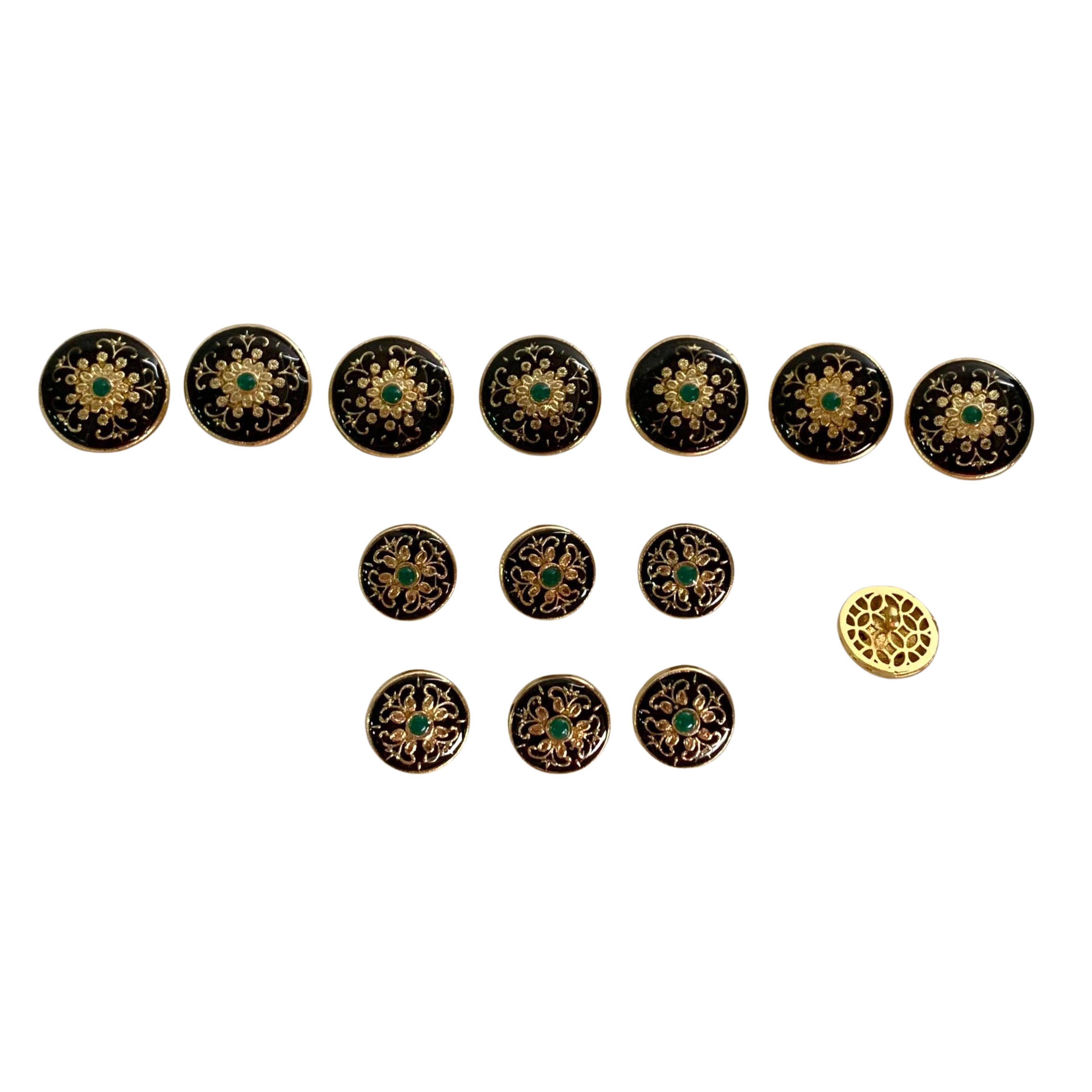 9rock Ornate Floral Alloy Buttons - alloy Jewellery