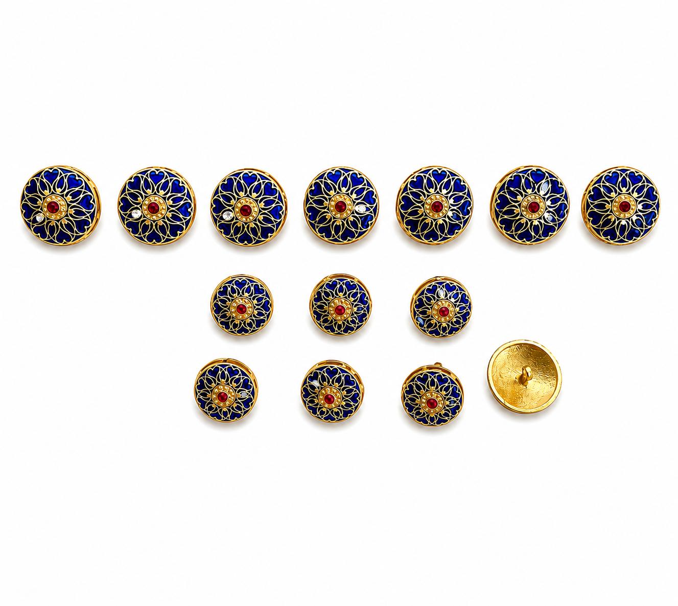 9rock The Royal Bloom Alloy Buttons - alloy Jewellery