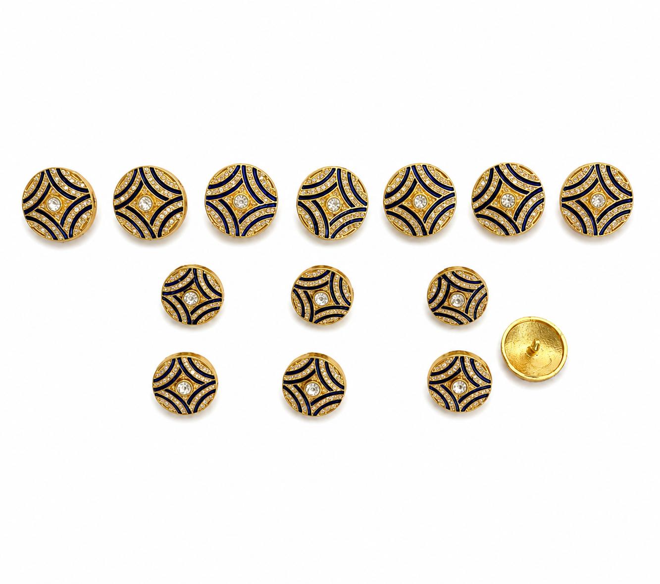 9rock Art Deco Celestial Buttons - alloy Jewellery