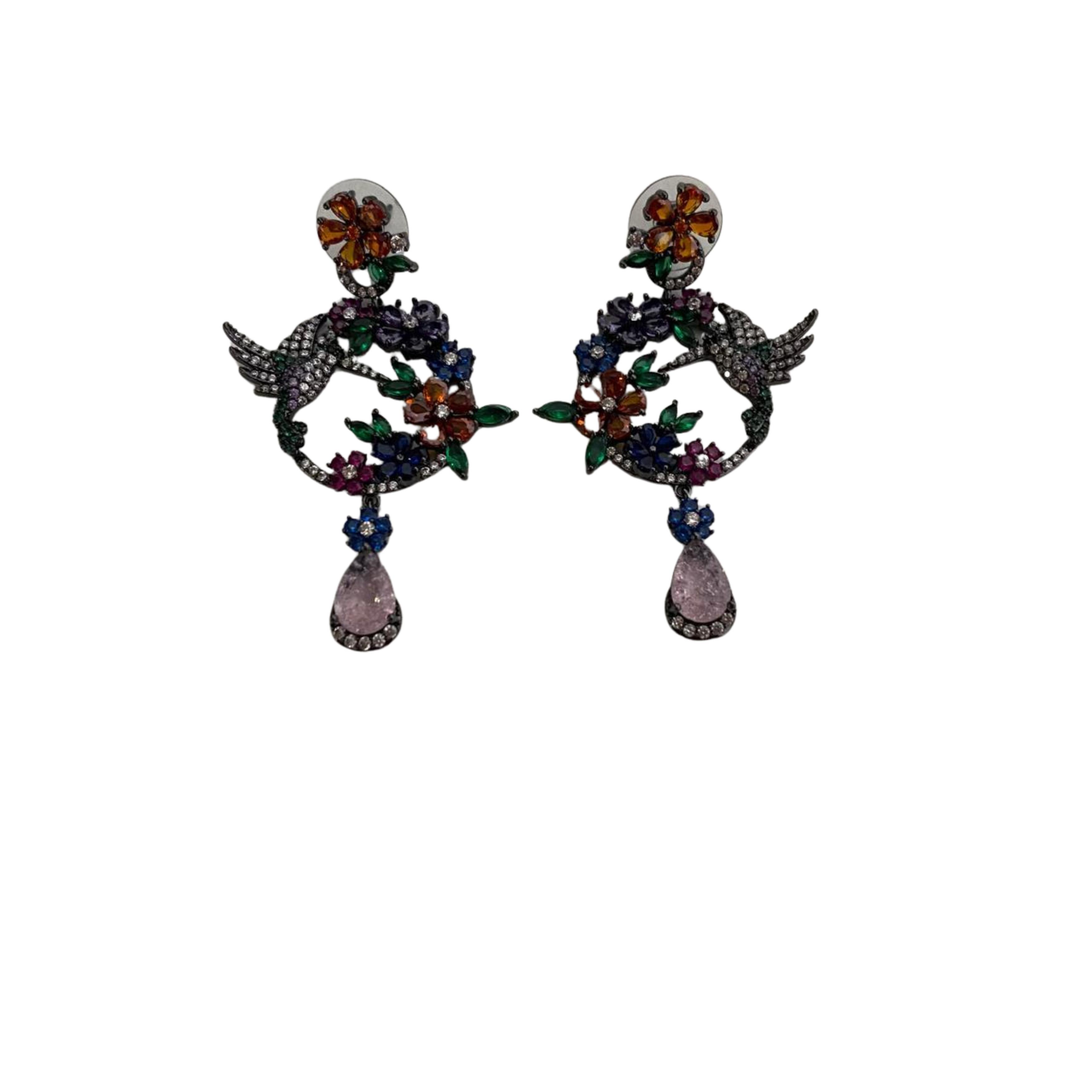 9rock The Avian Bloom Diamond Earrings - Diamond Jewellery