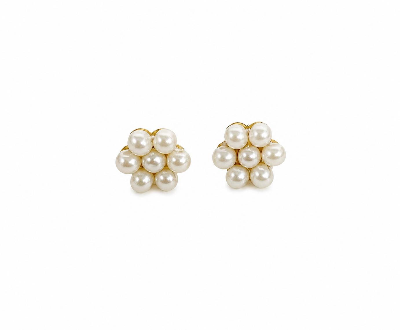 Pearl Cluster Kundan Earrings