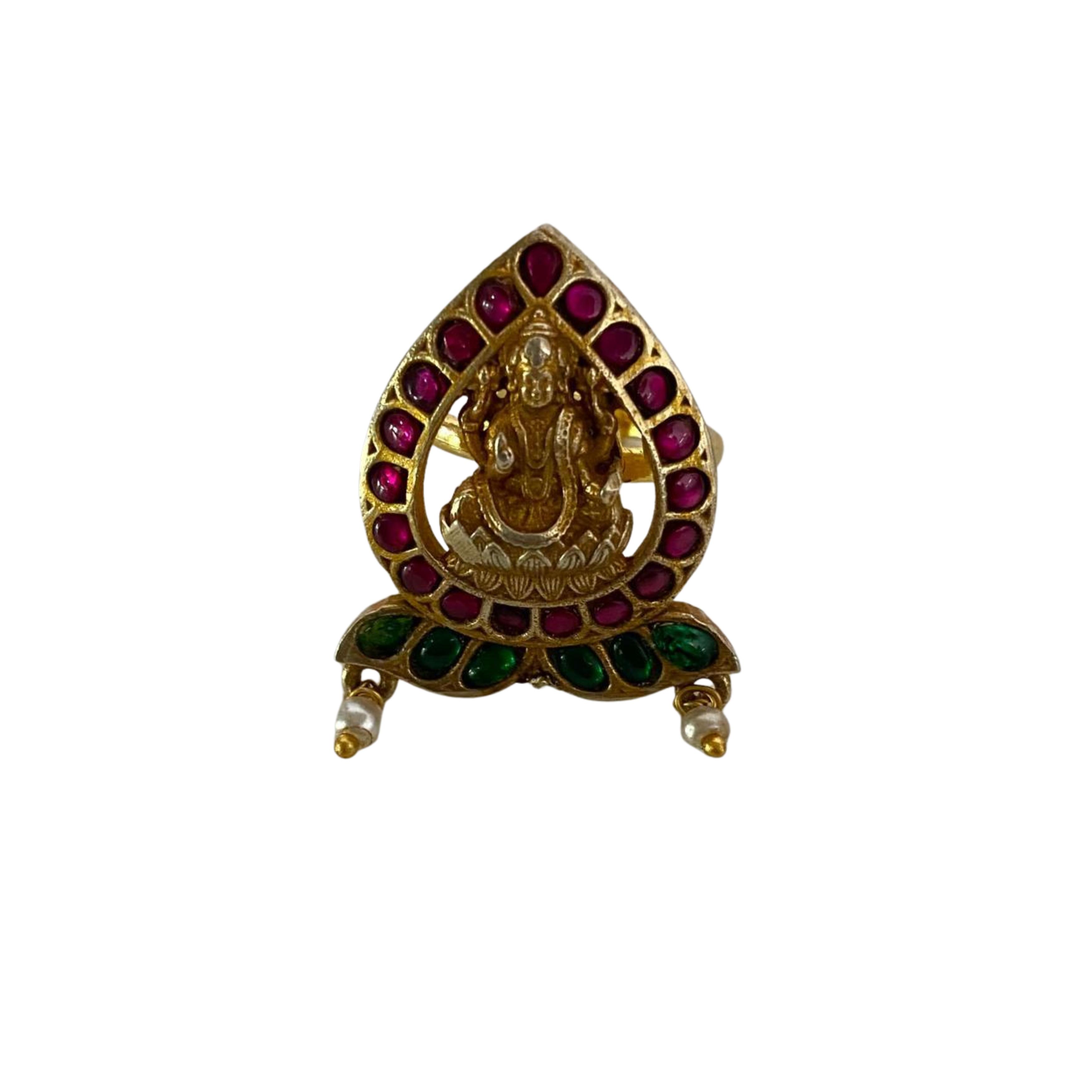 9rock The Lakshmi Kundan Ring - kundan Jewellery