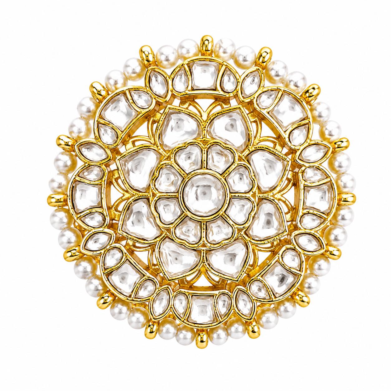 9rock The Lumina Kundan Ring - kundan Jewellery