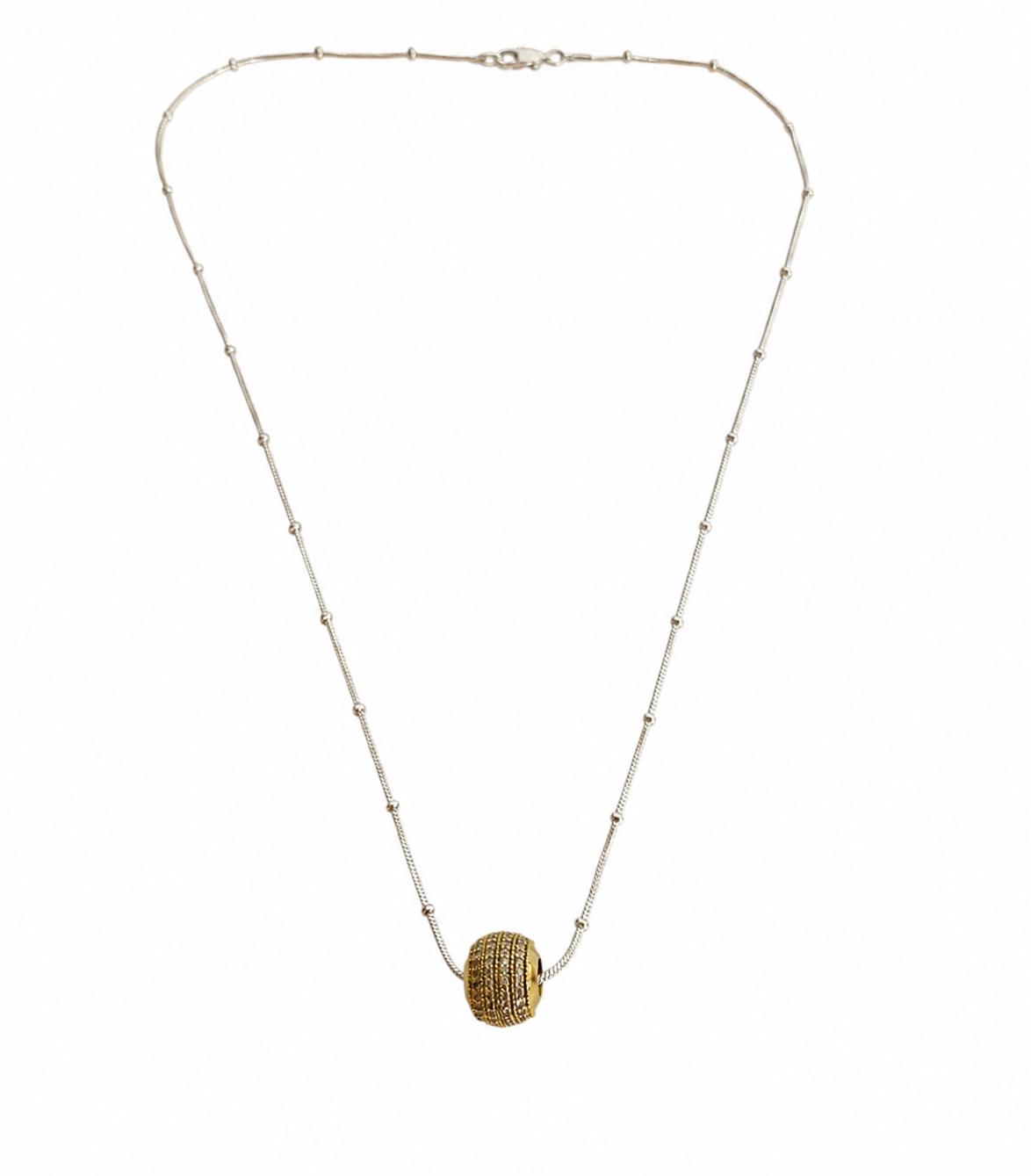 9rock Pure Silver Orb Short Necklace - pure silver Jewellery