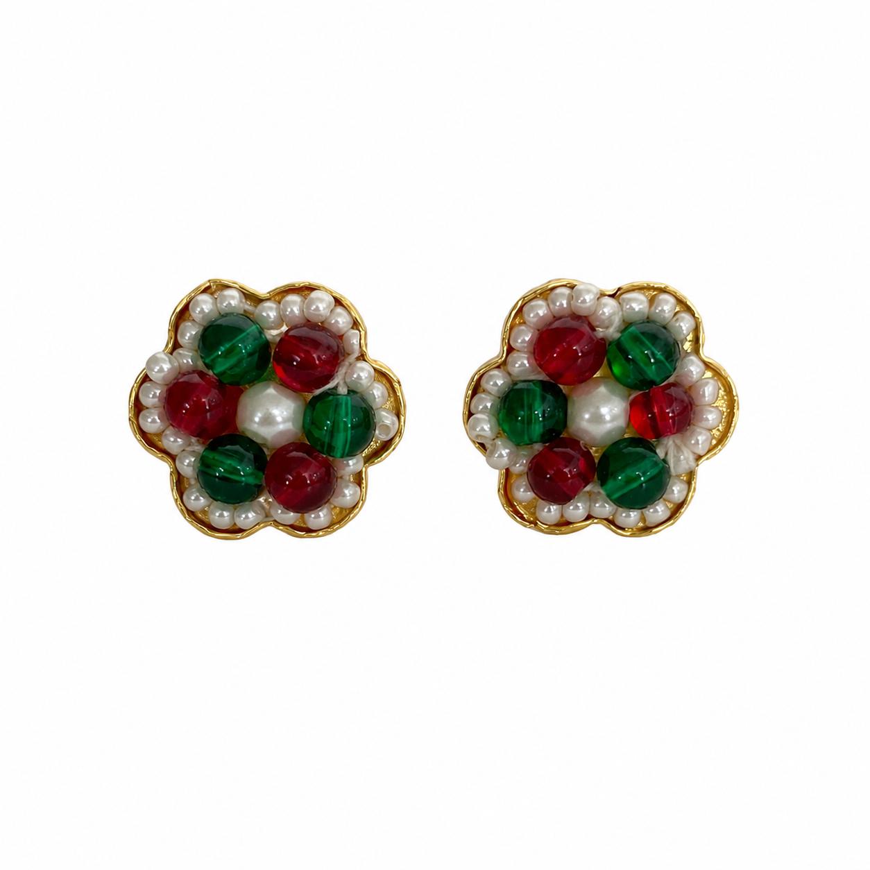 9rock The Festive Bloom Kundan Earrings - kundan Jewellery