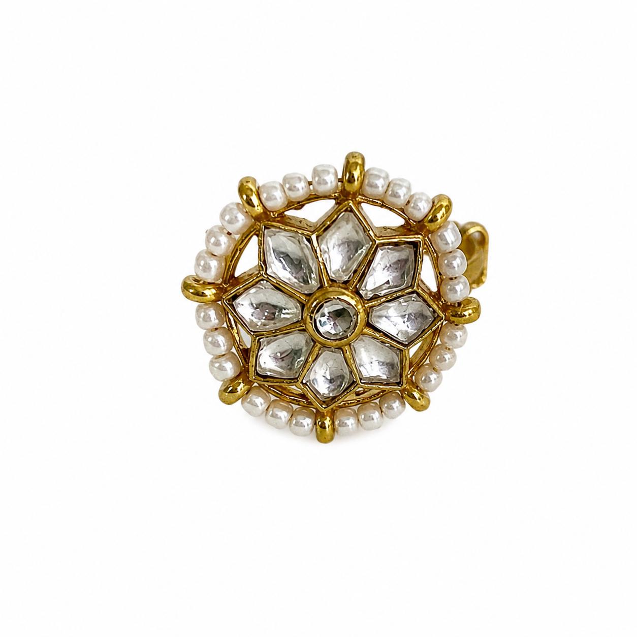 9rock The Lumina Kundan Ring - kundan Jewellery