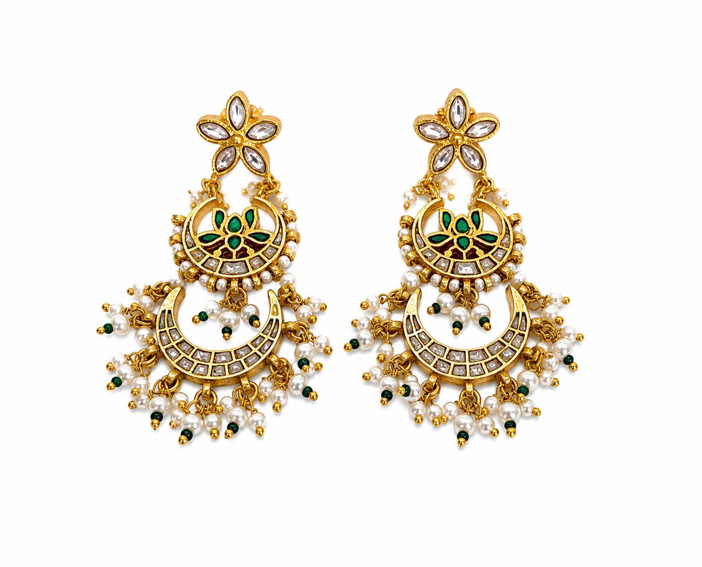 The Celestial Bloom Kundan Earrings