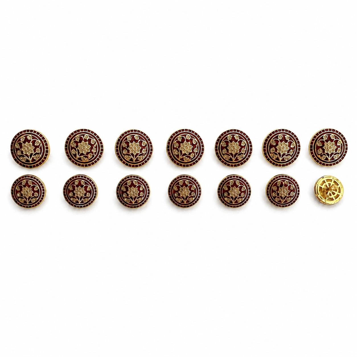 9rock Elegant Floral Alloy Buttons - alloy Jewellery
