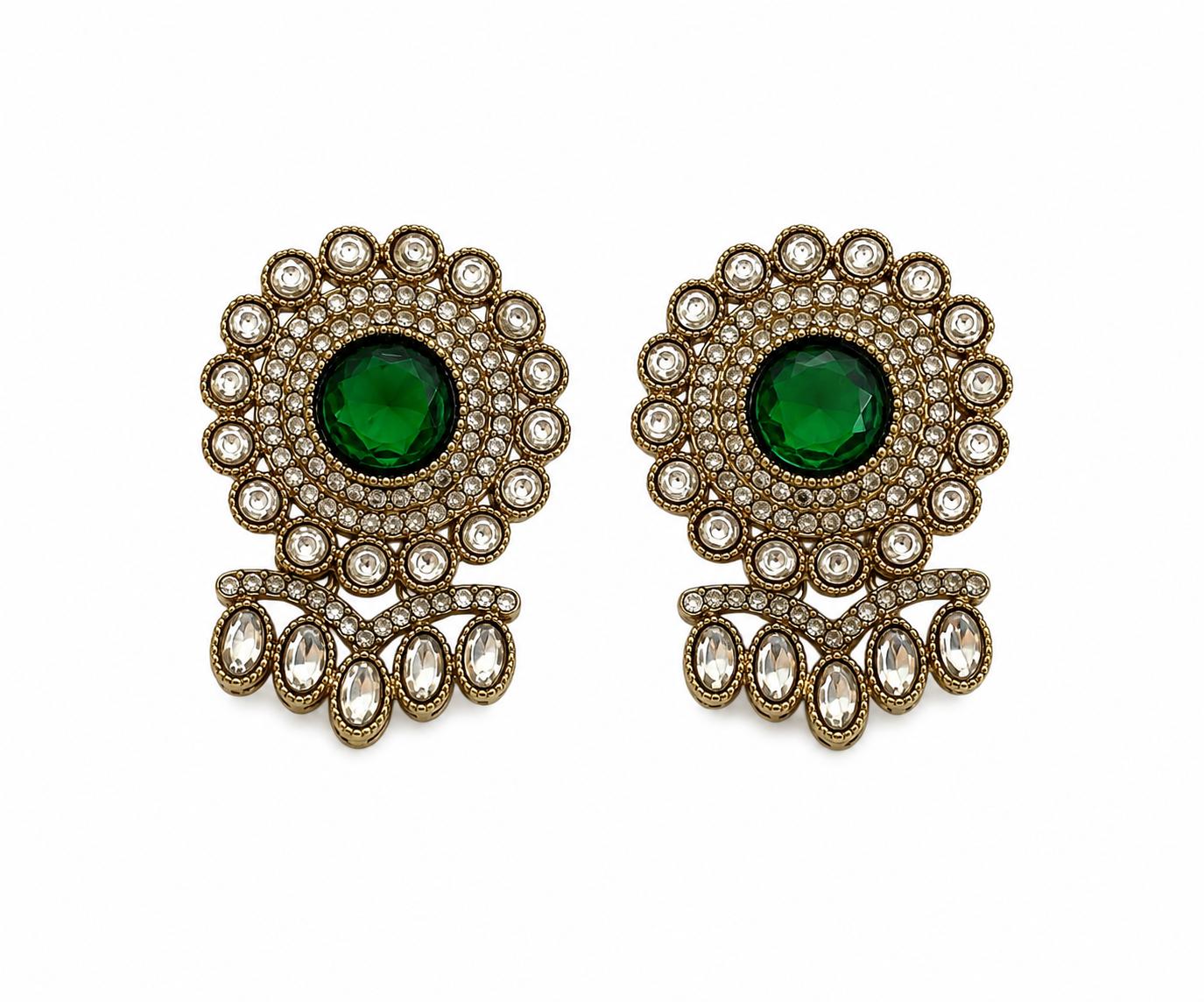 9rock Emerald Bloom Stud Earrings - Diamond Jewellery