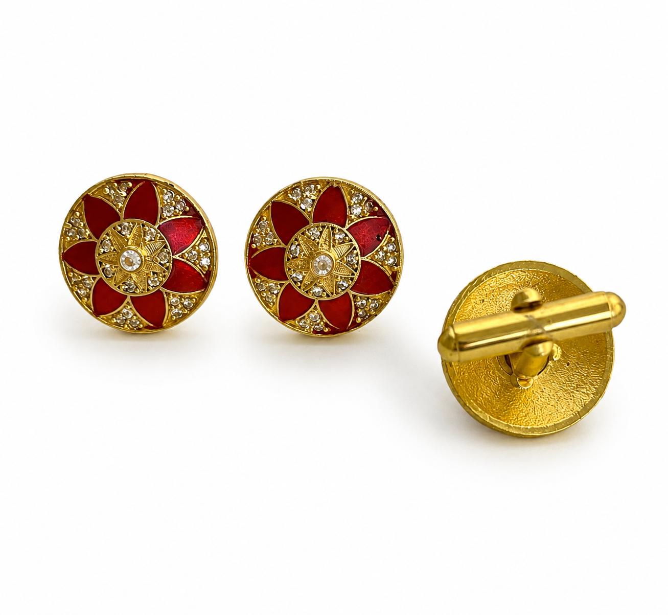 9rock The Crimson Bloom Fusion Cufflinks - fusion Jewellery