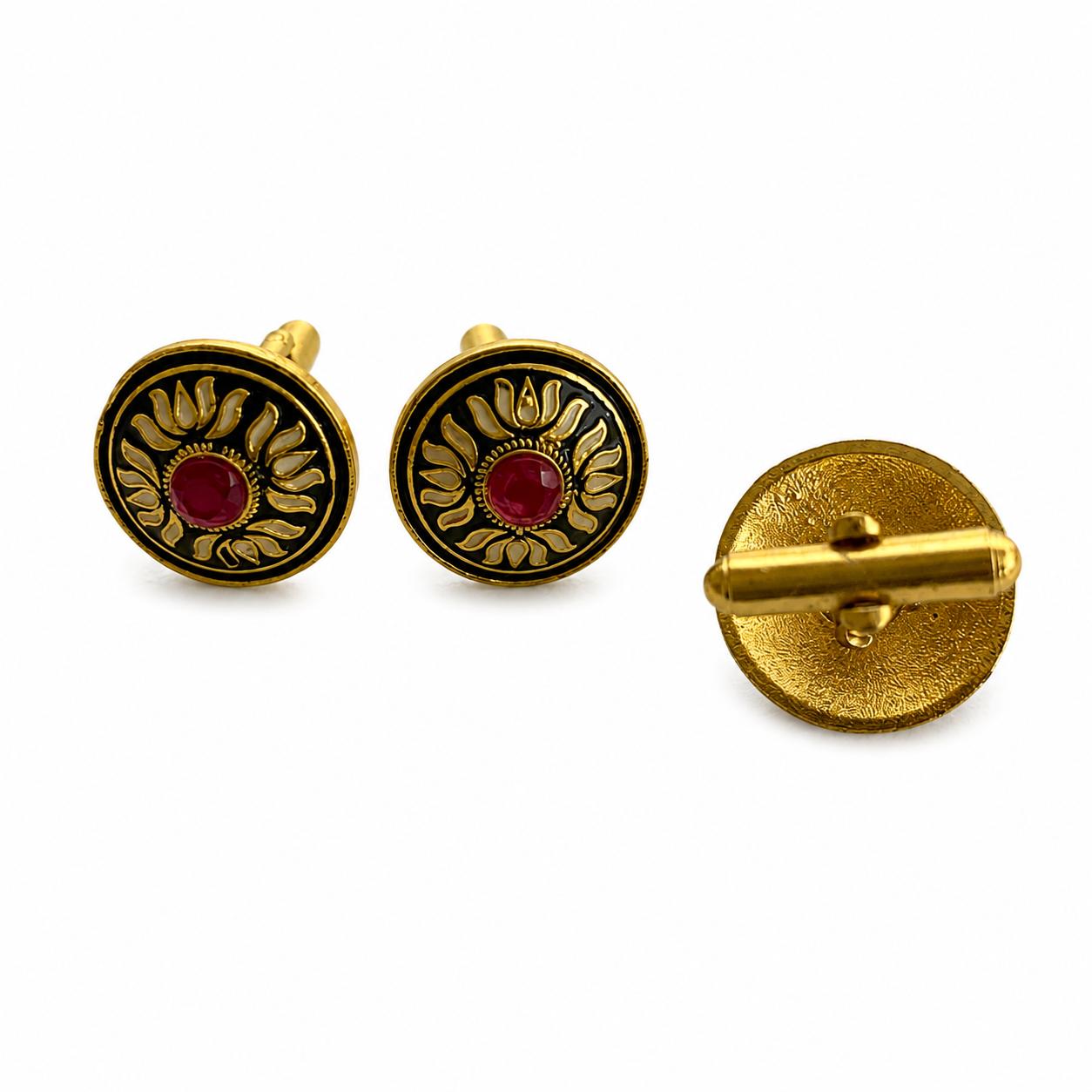 9rock The Ruby Bloom Fusion Cufflinks - fusion Jewellery