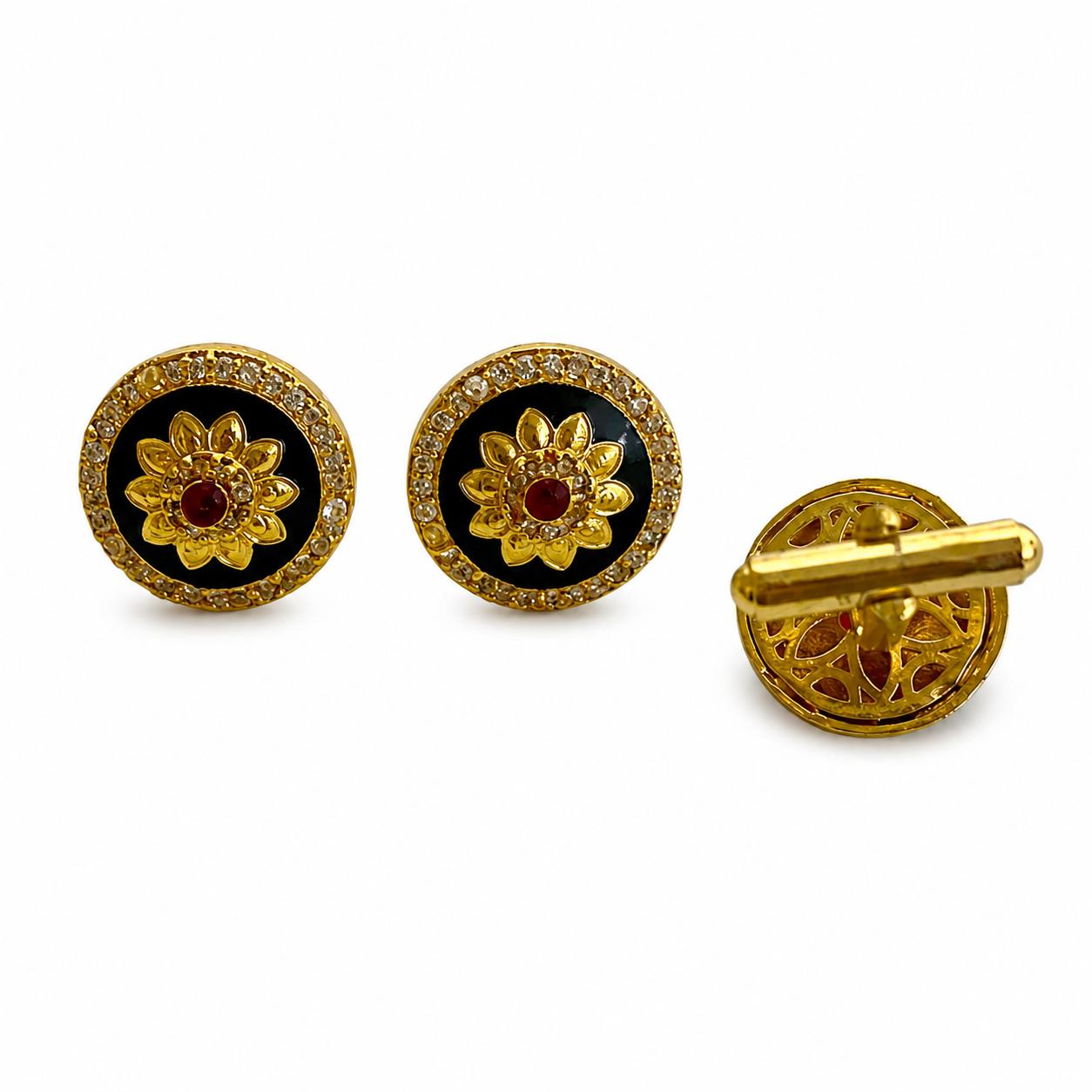 9rock The Gilded Bloom Cufflinks - fusion Jewellery