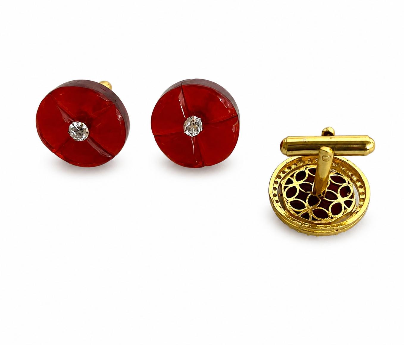 9rock Crimson Diamond Fusion Cufflinks - fusion Jewellery