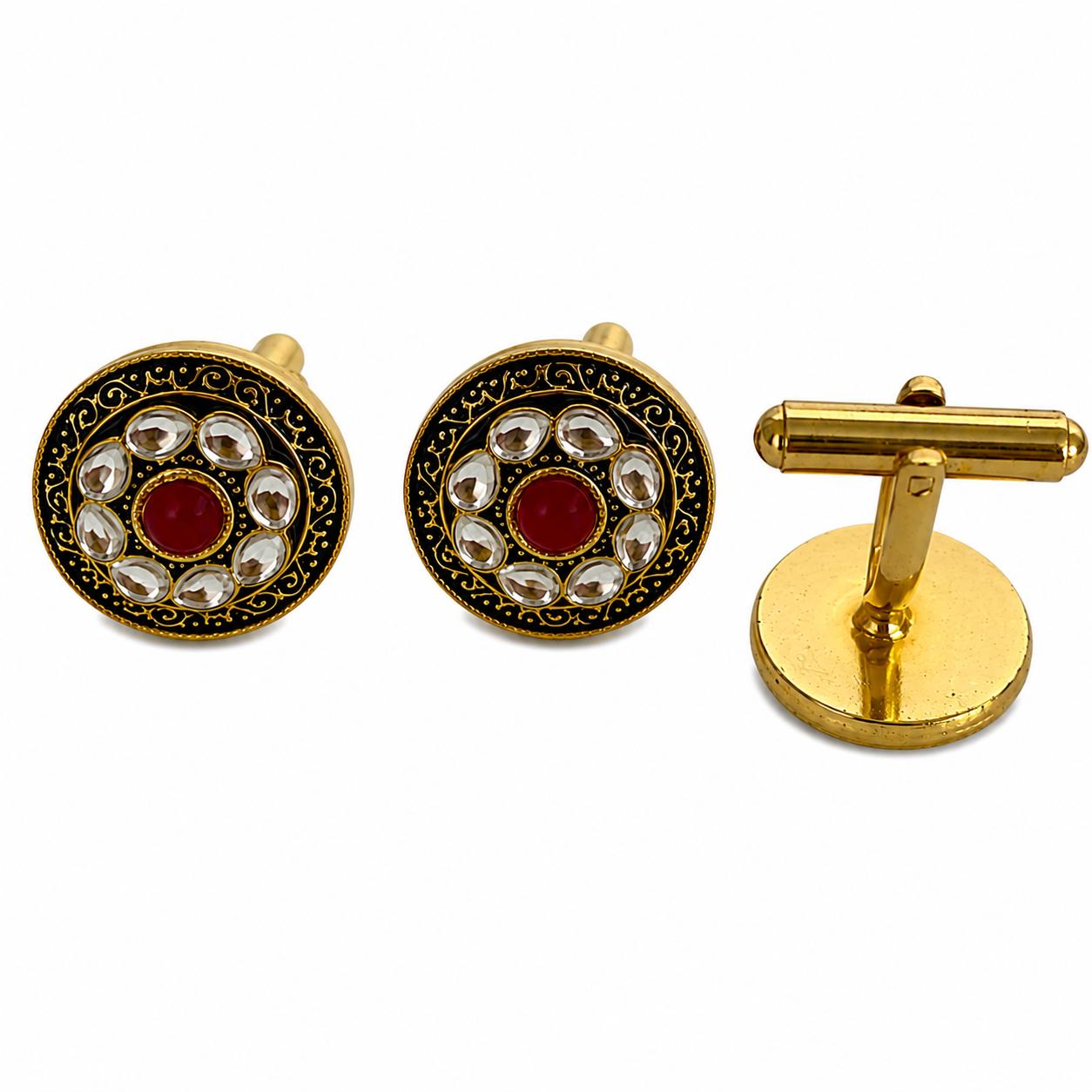9rock The Imperial Garnet Orb Cufflinks - fusion Jewellery
